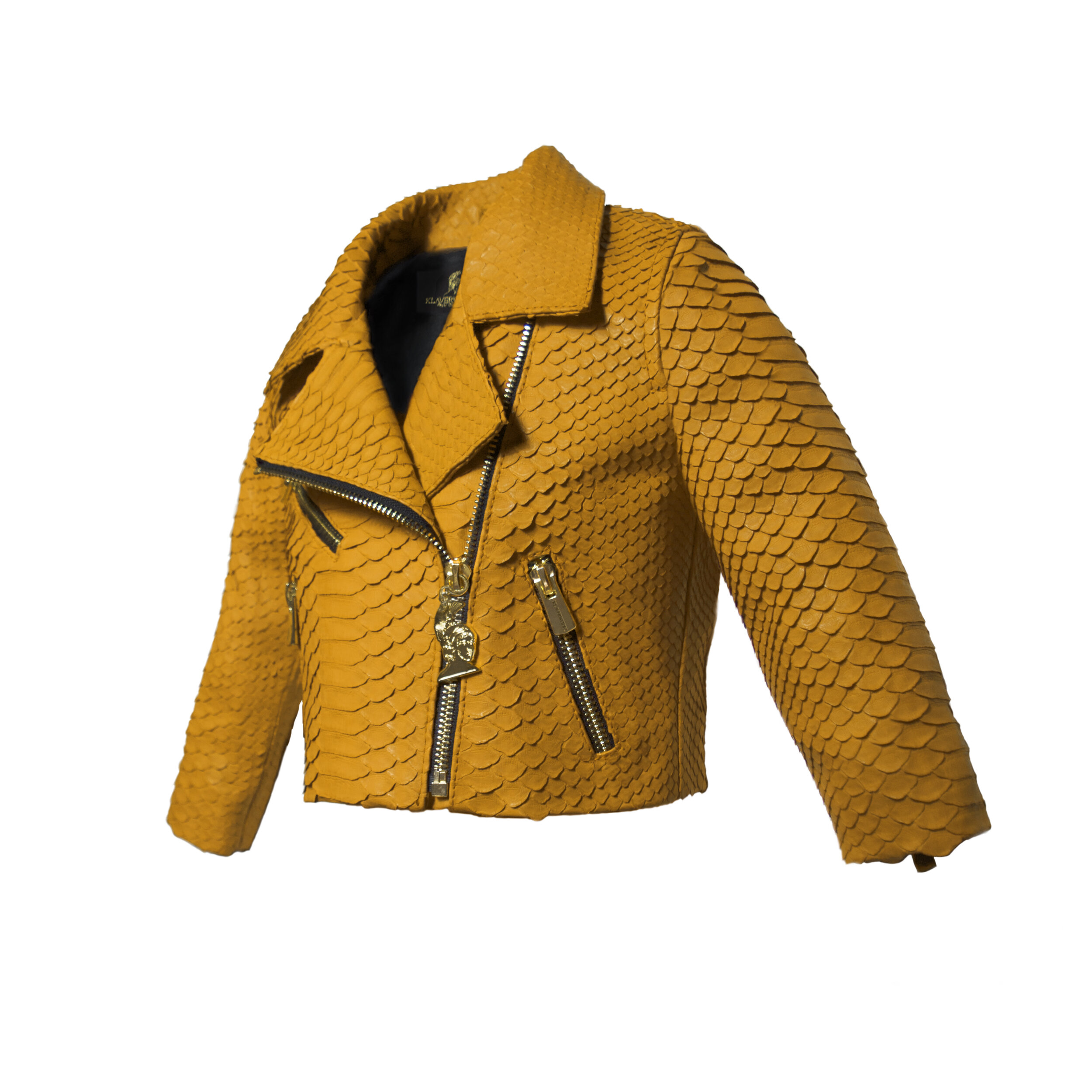 Klaverweide Baby biker jacket Yellow Python 2.jpg
