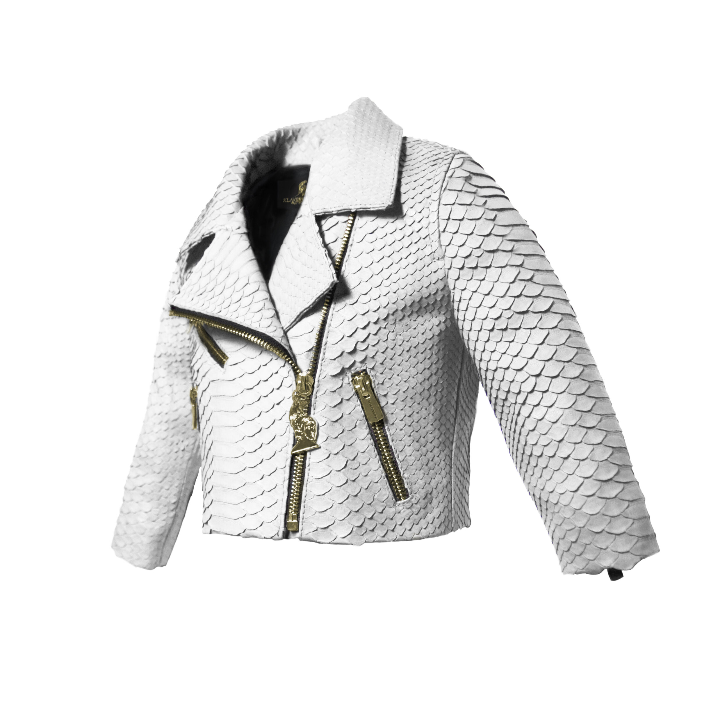 Klaverweide Baby Biker Jacket White Python 2.jpg
