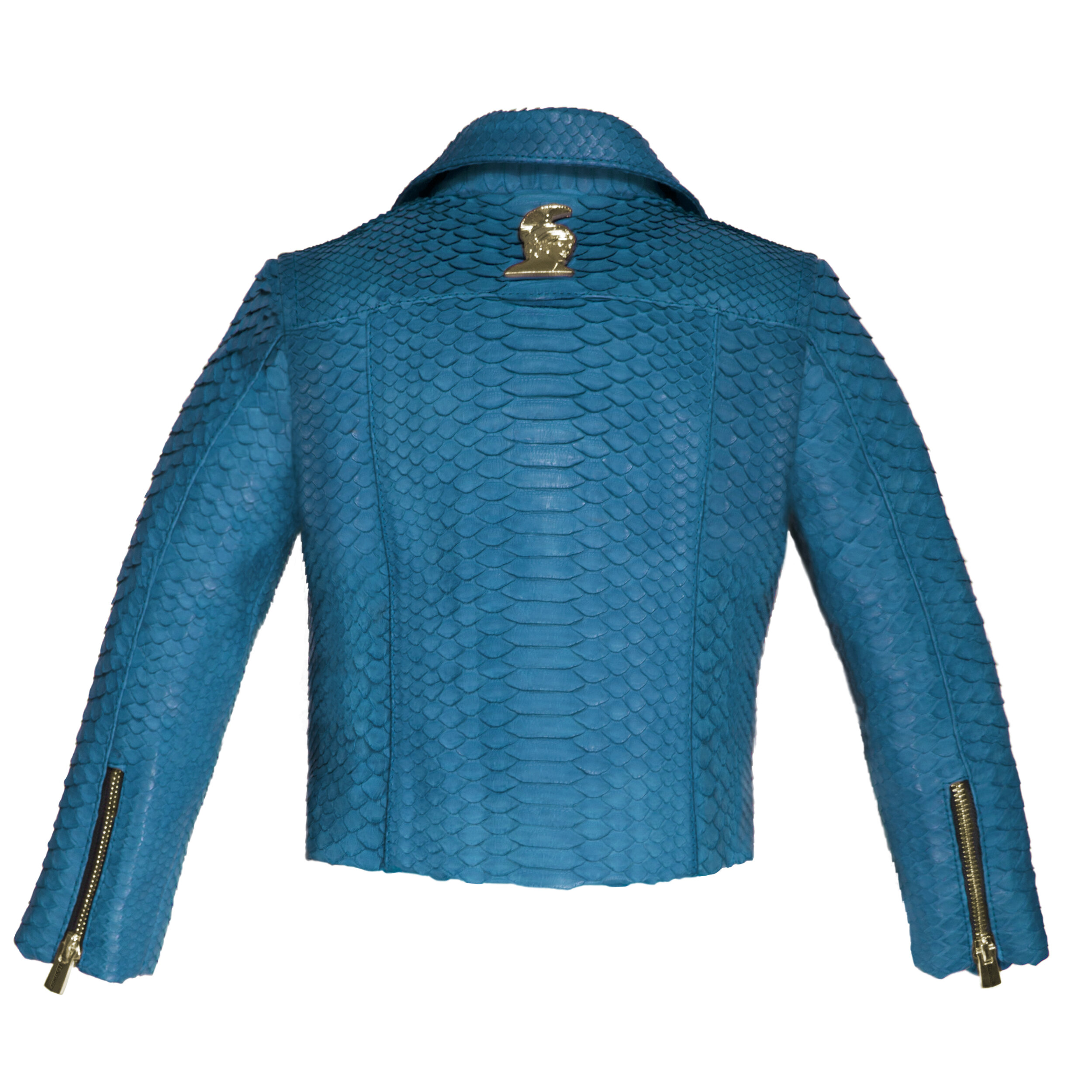 Klaverweide kids biker jacket Turquoise Python 2.jpg