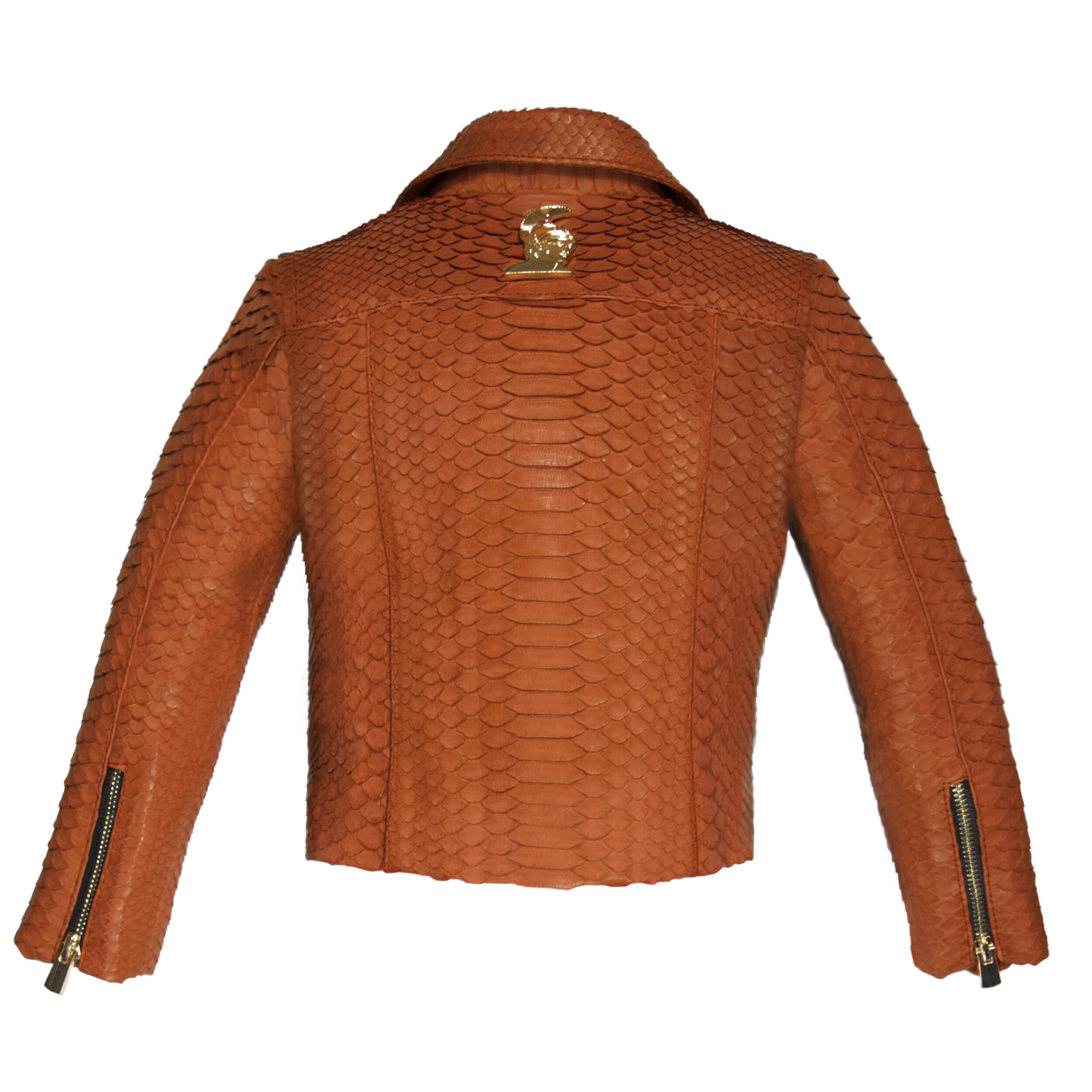 Klaverweide kids biker jacket Orange Python 2.jpg