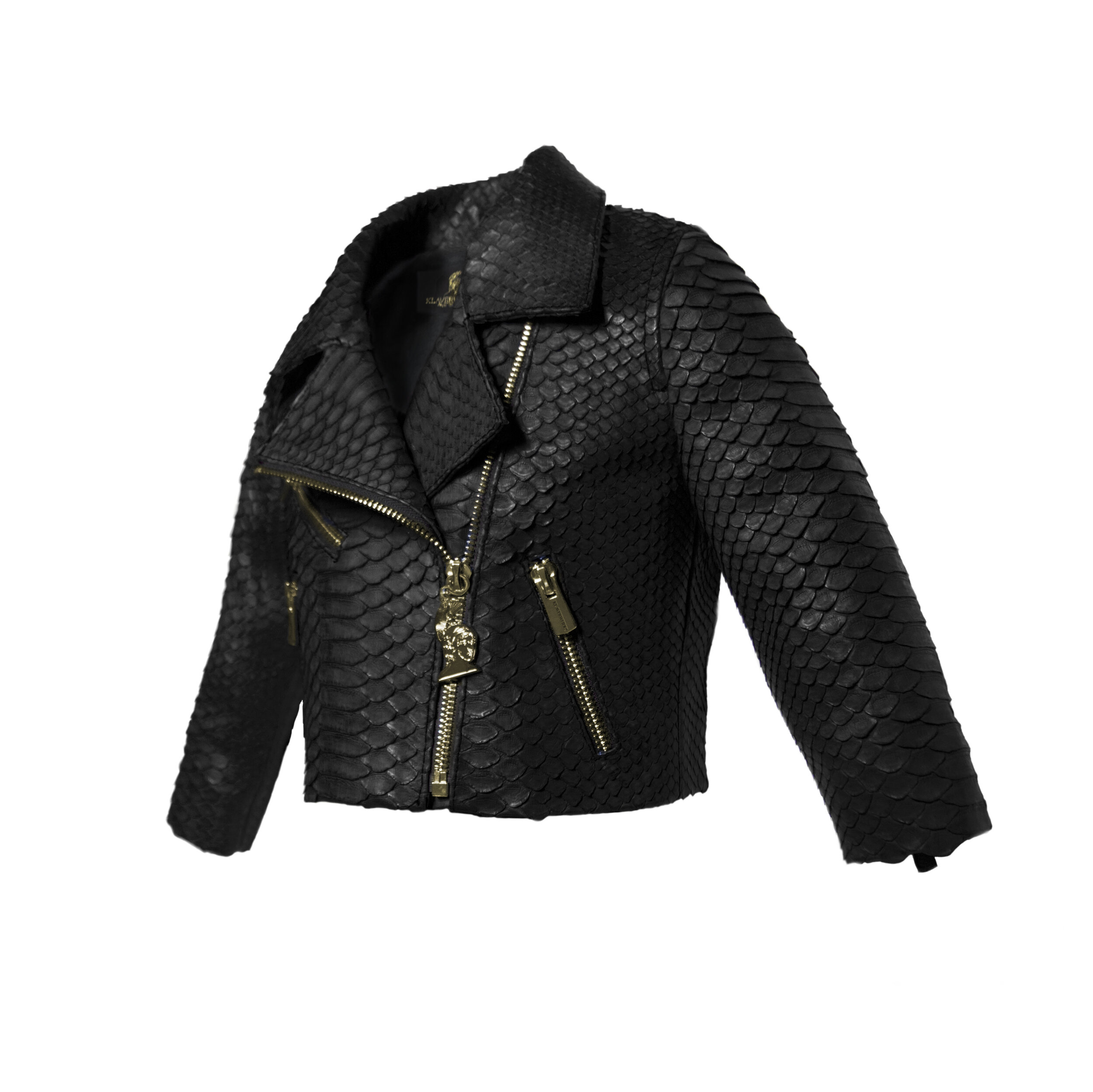 Klaverweide Baby Biker Jacket Black Python 2.jpg