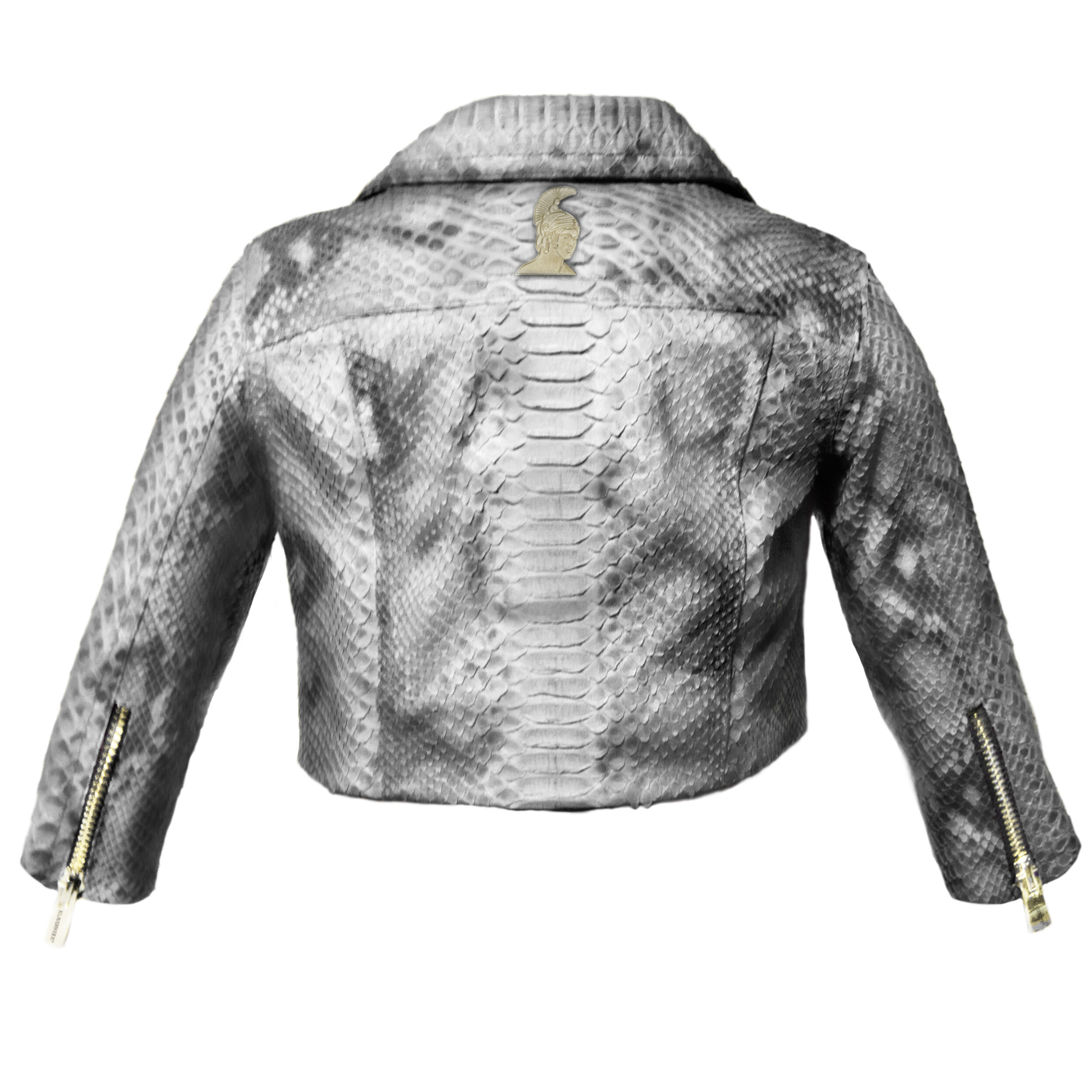 Klaverweide Baby Biker Jacket Natural White Python Back 2 777.jpg