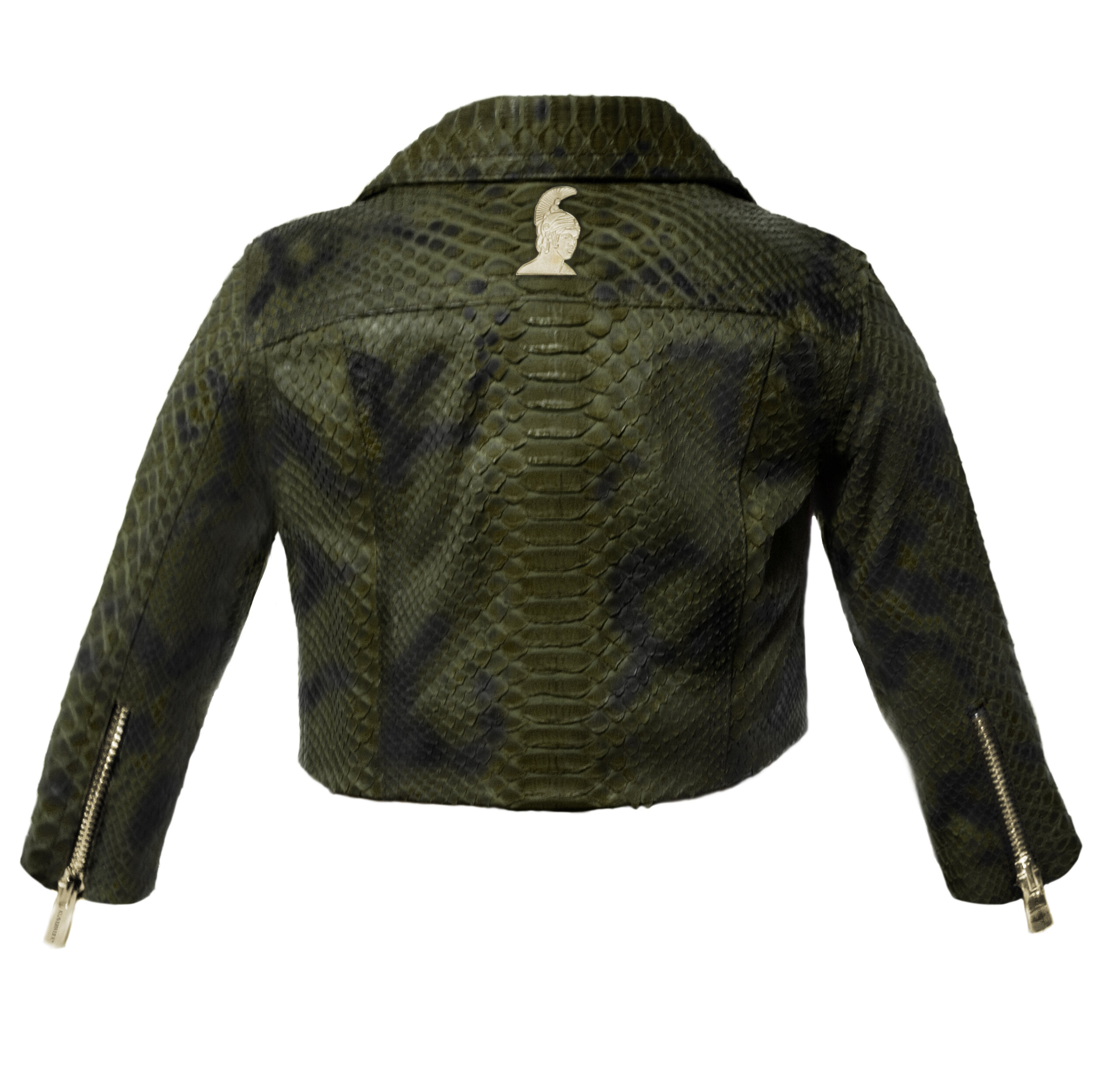 Klaverweide Baby Biker Jacket Natural Army Green Python Back 2 777 copy.jpg