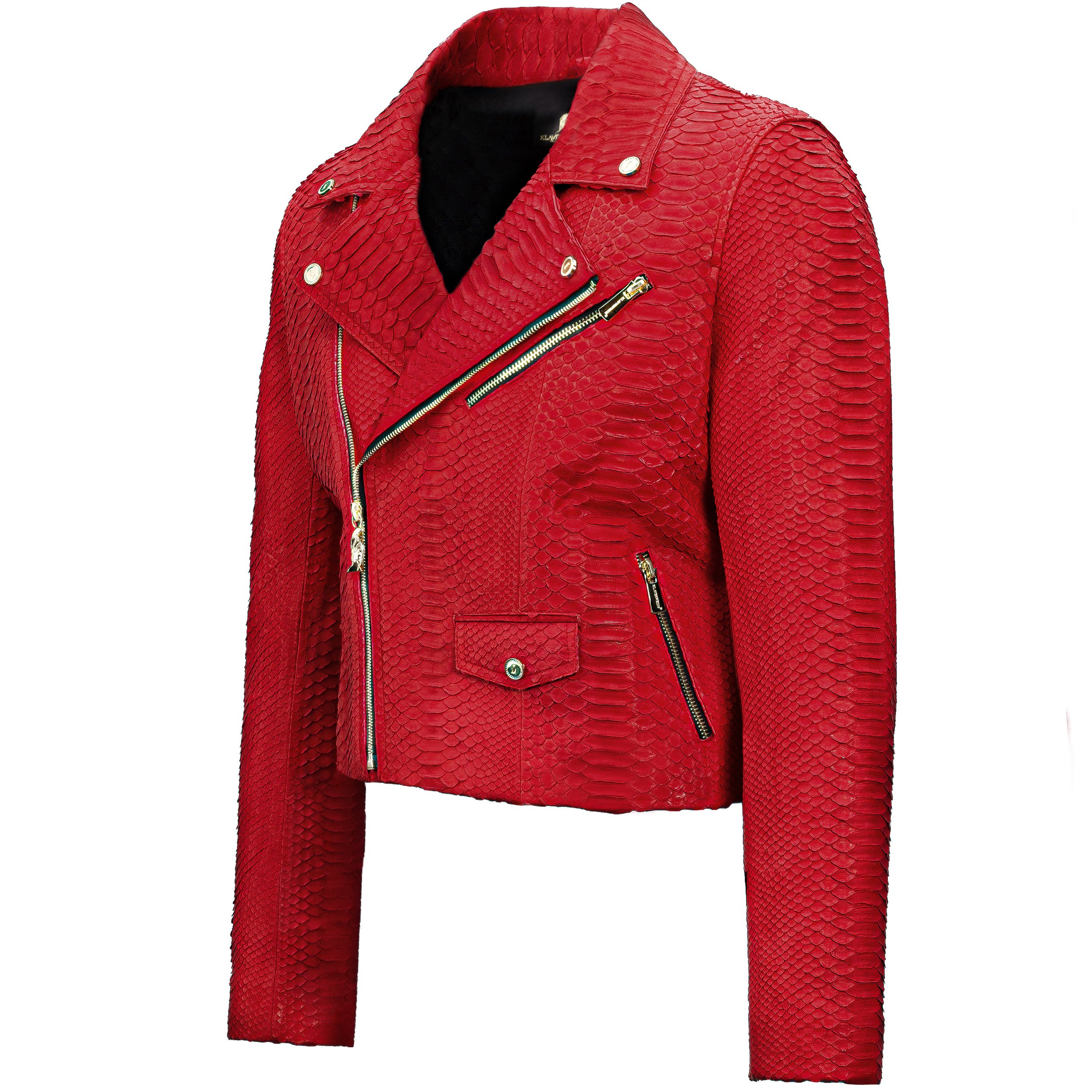 Red Python biker jacket Klaverweide 777 2 .jpg