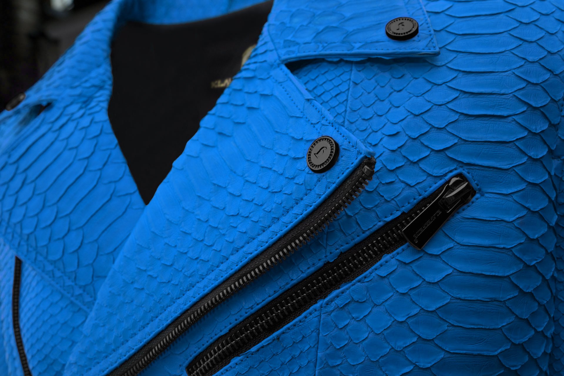 Dodger blue Black python biker jacket men 55.jpg