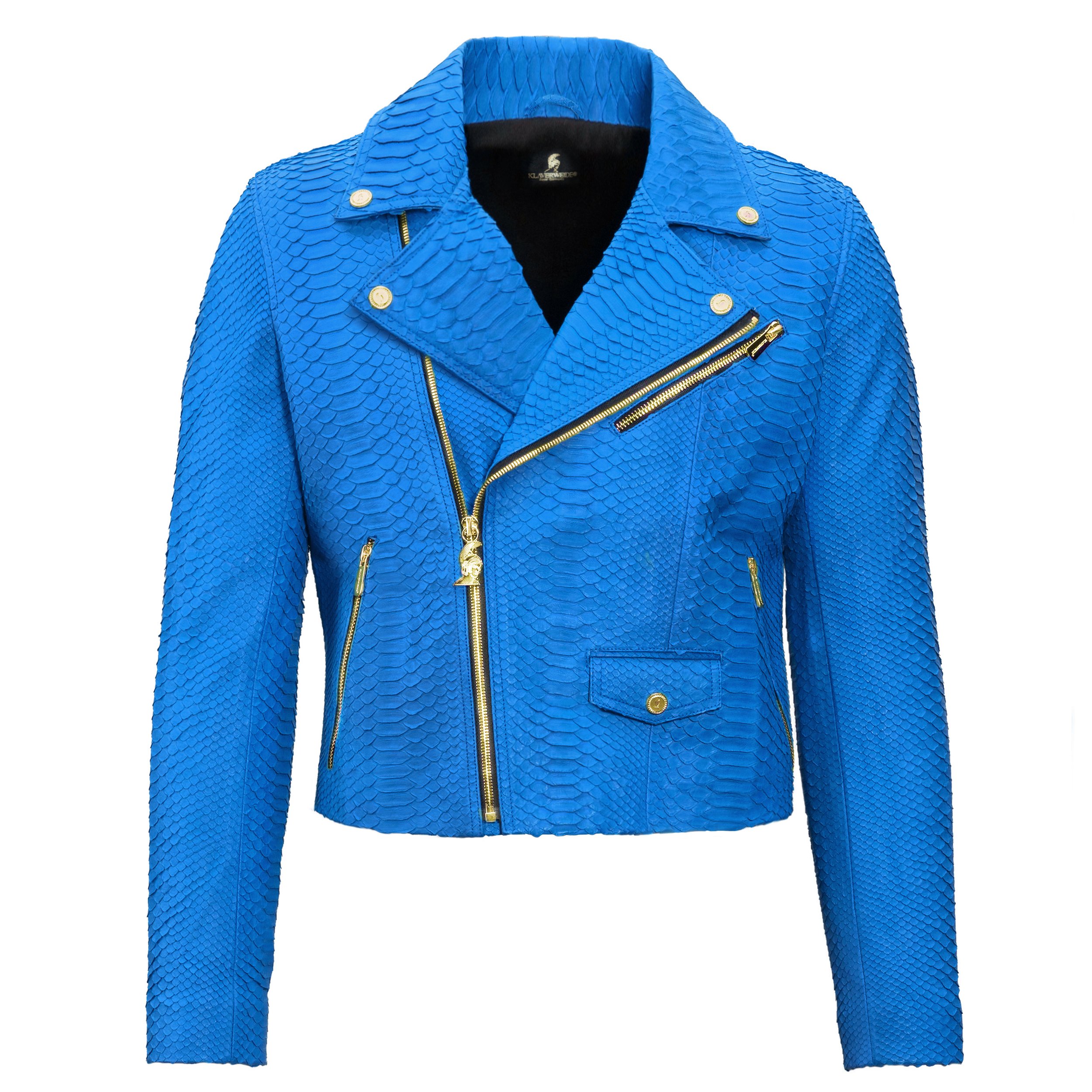 Dodger Blue Python biker jacket Klaverweide men 777 1 .jpg