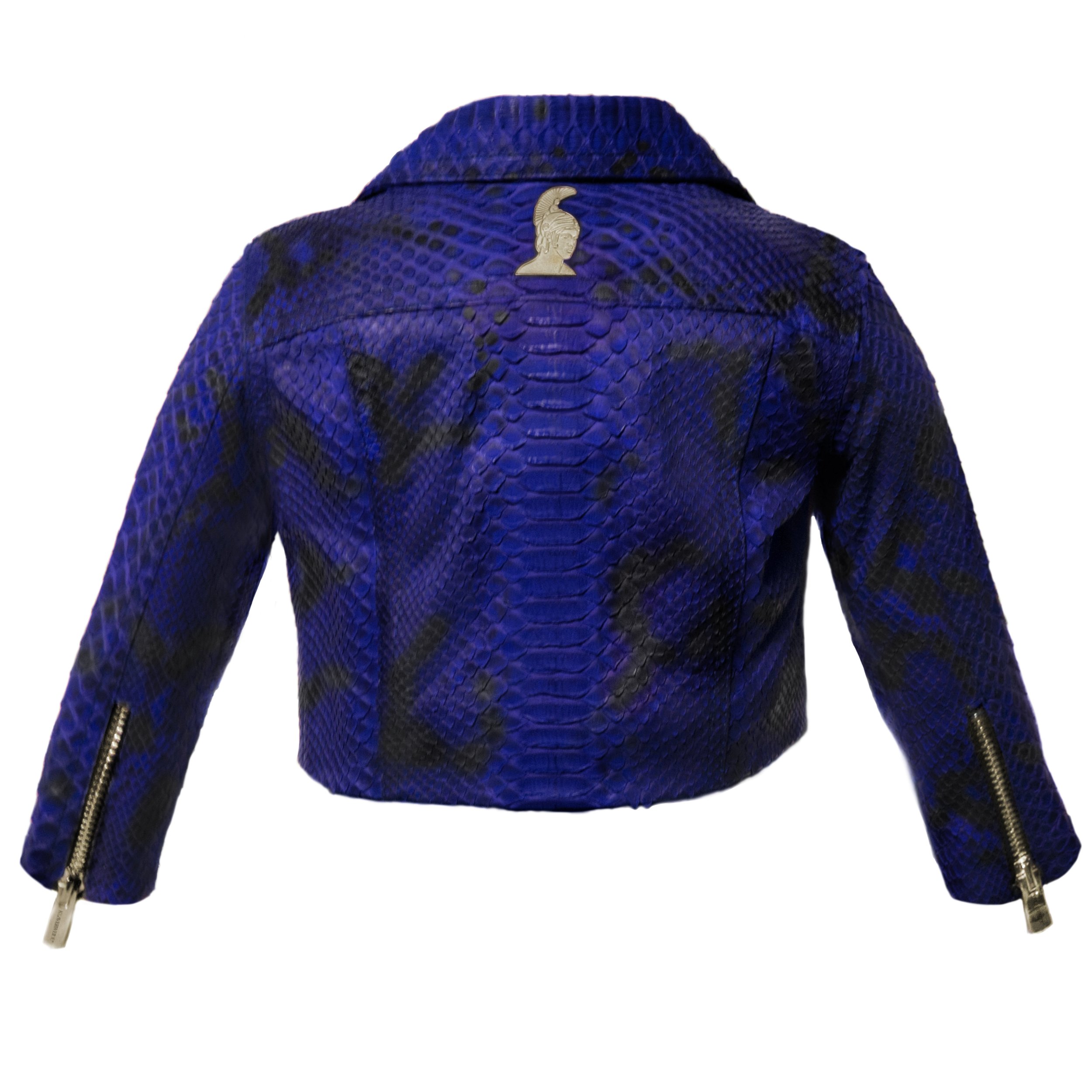 Klaverweide Baby Biker Jacket Natural Blue Python Back 2 777.jpg