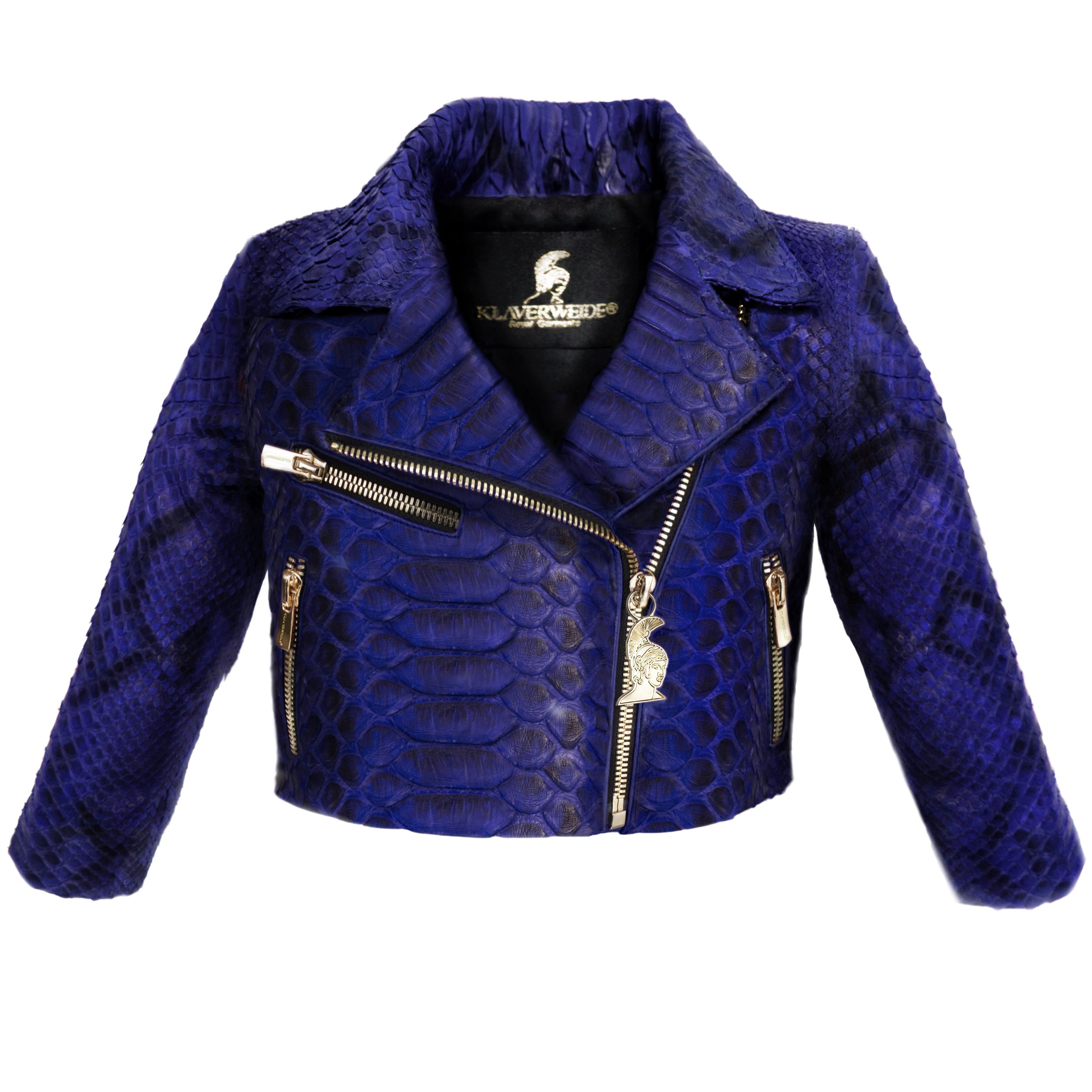 Klaverweide Baby Biker Jacket Natural Blue Python 1111.jpg