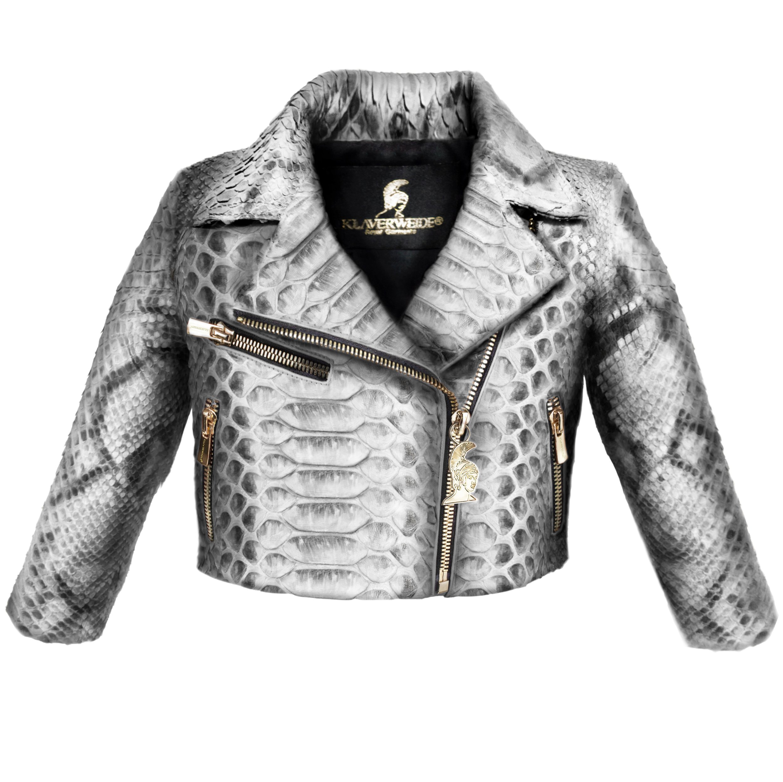 Klaverweide Baby Biker Jacket Natural White Python 1111.jpg