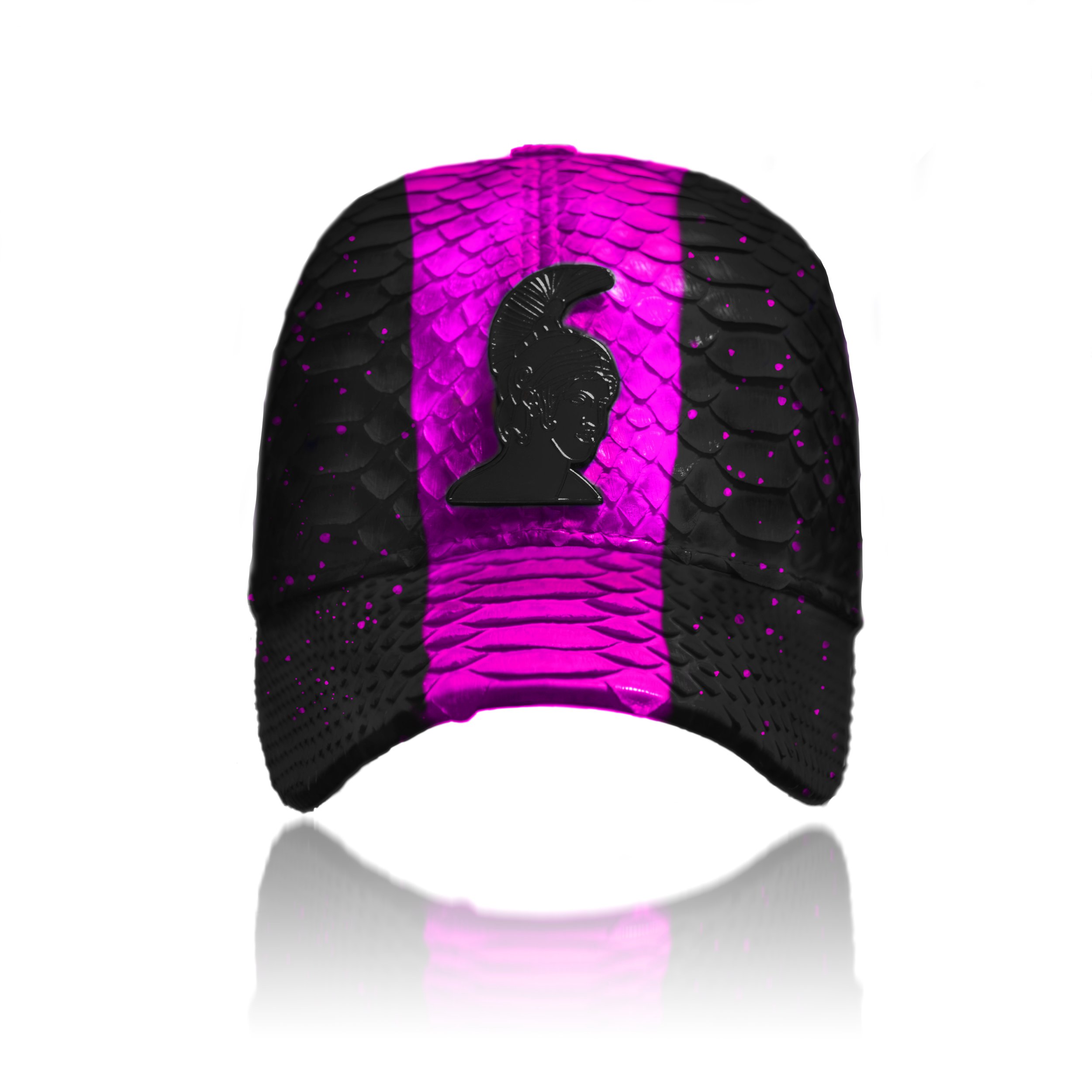 Pink Neon paint Python baseball hat 3.jpg