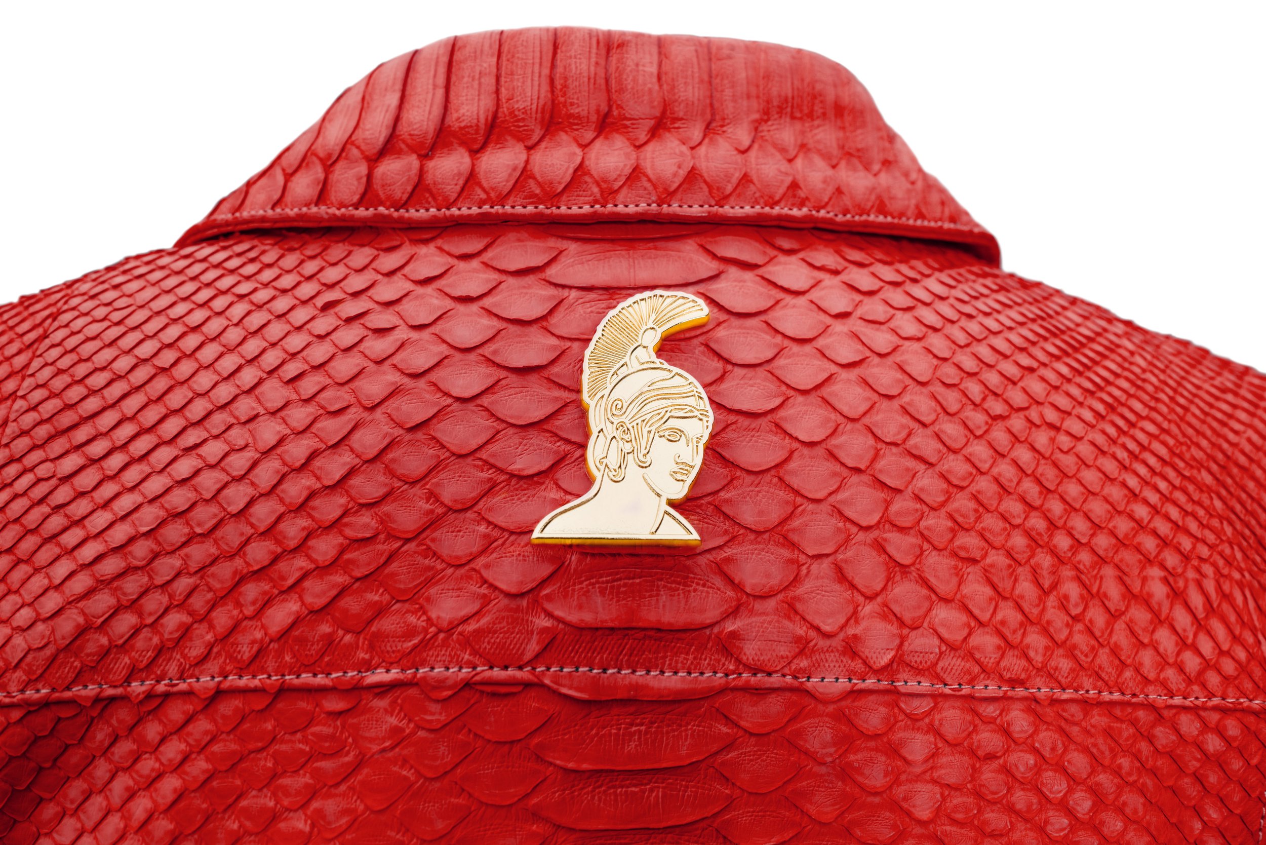 Klaverweide Biker jacket Red python women 5 .jpg