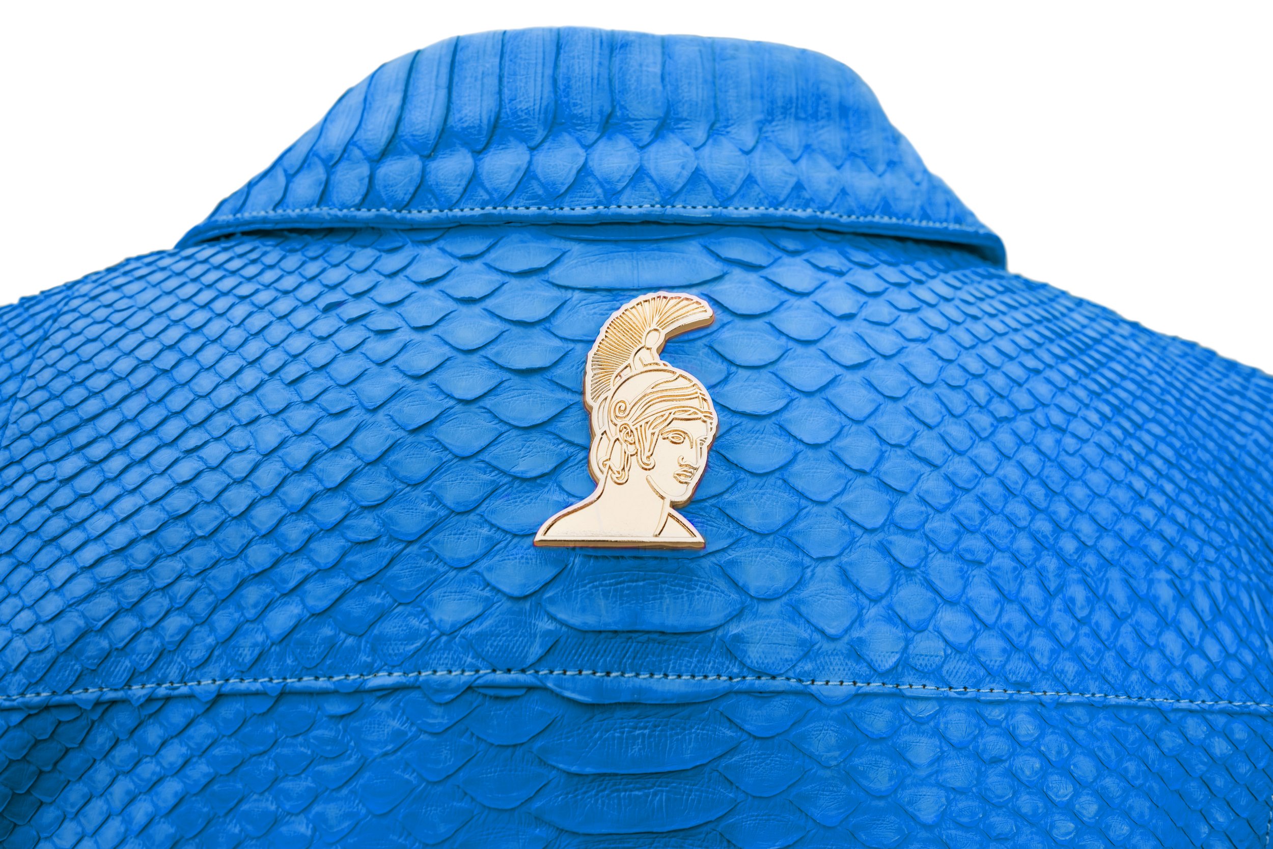 Klaverweide Biker jacket Dodger Blue python women 5 .jpg
