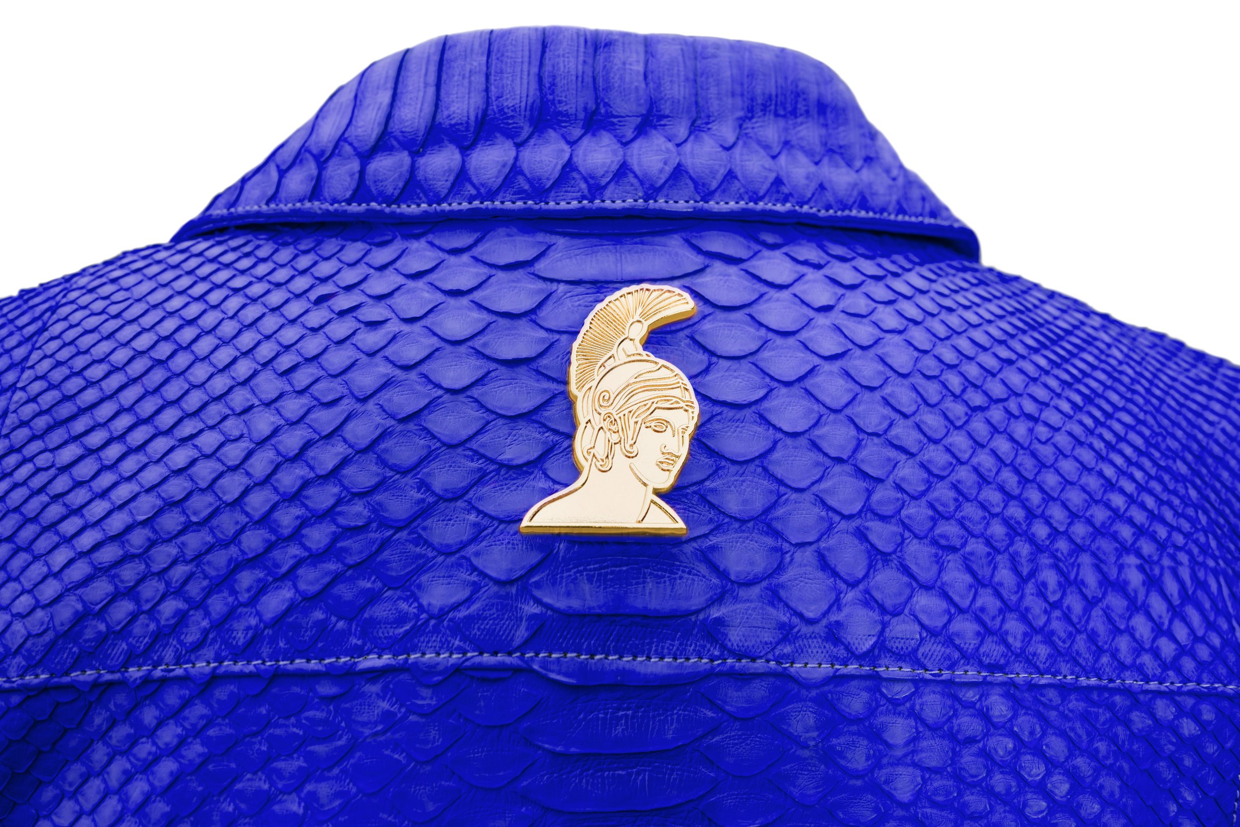Klaverweide Biker jacket Blue python women 5 .jpg