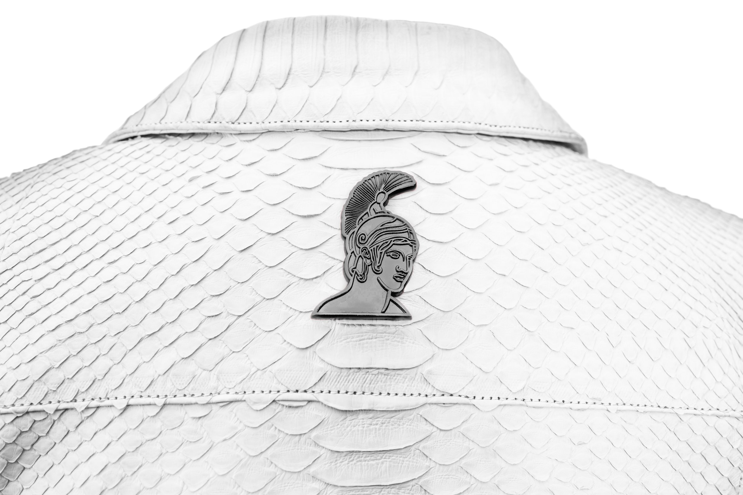 Klaverweide Biker jacket White Black python women 5 .jpg