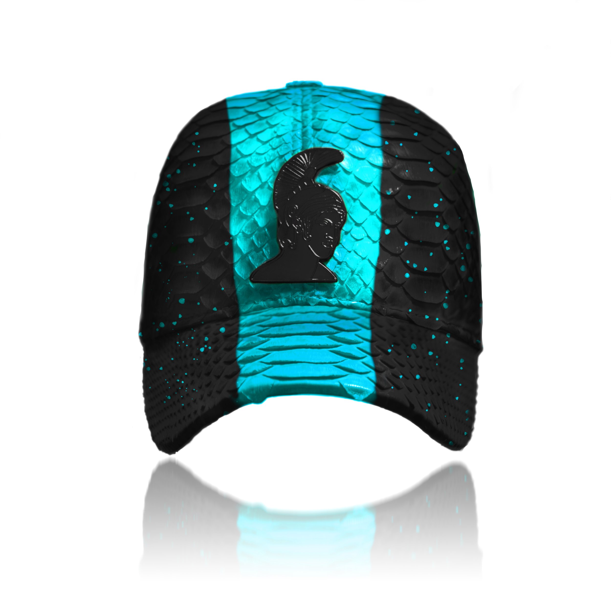 Turq Neon paint Python baseball hat 3.jpg