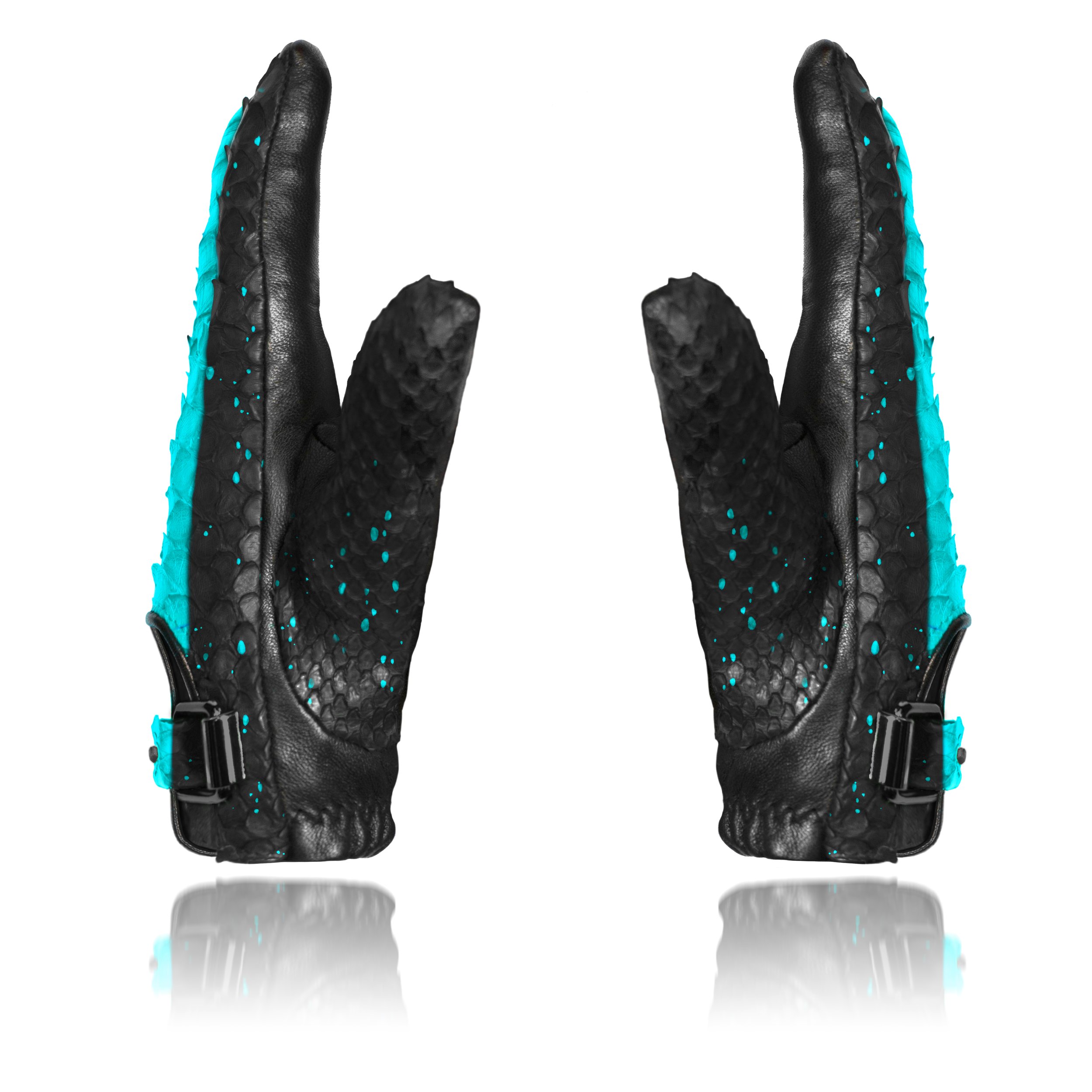 Turq Neon paint Klaverweide Driving gloves® 2 .jpg