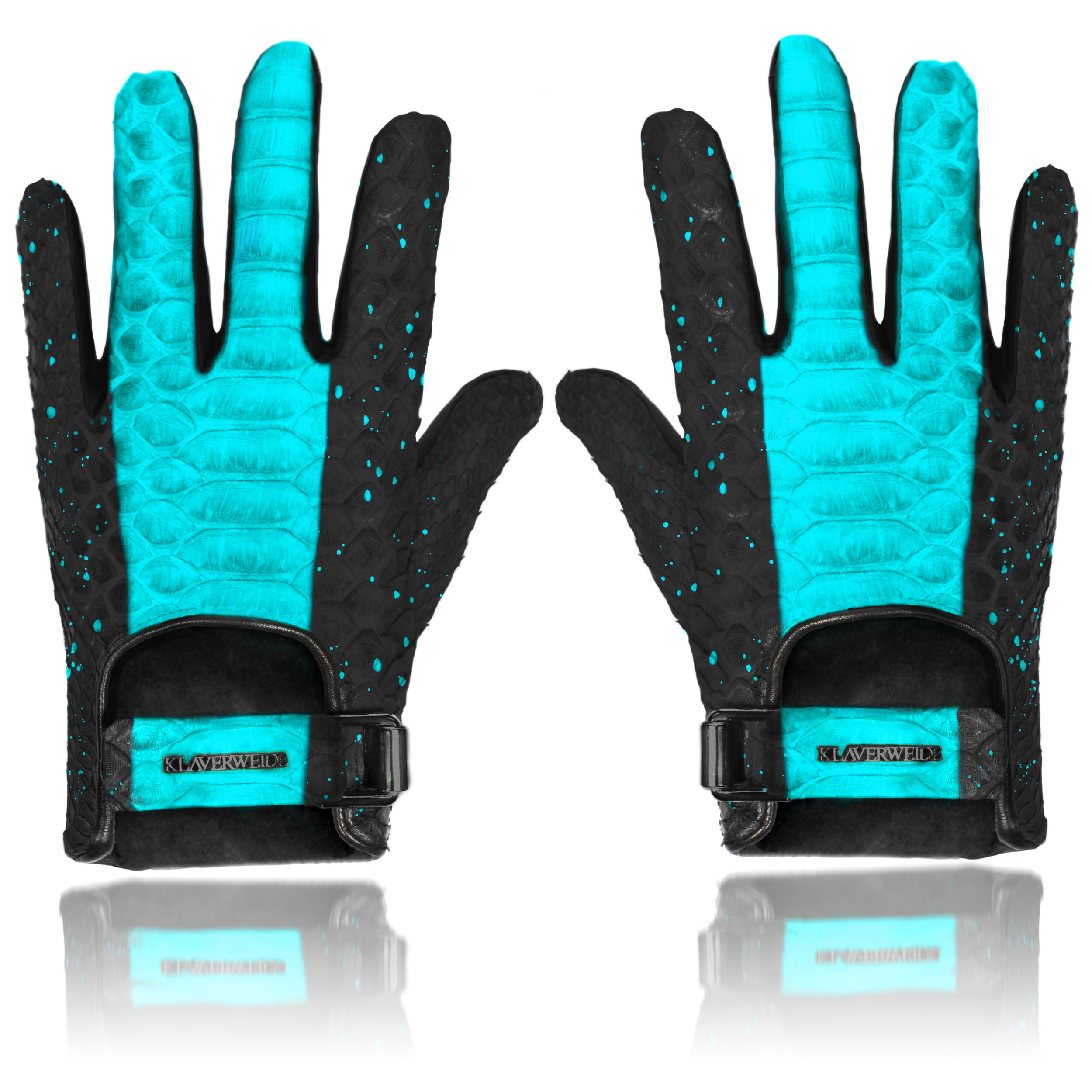 Turq Neon paint Klaverweide Driving gloves® .jpg