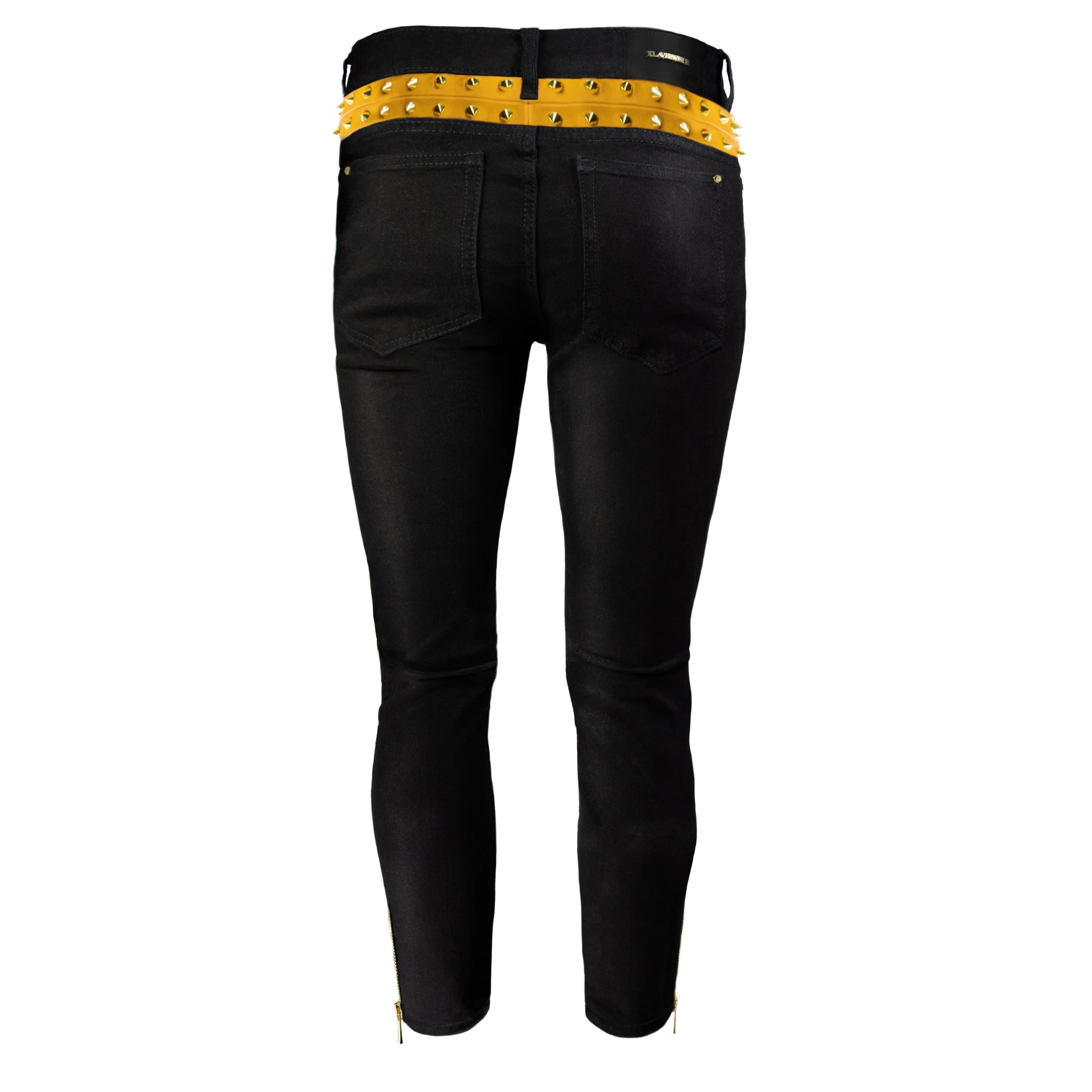 Klaverweide men Spiked Yellow Gold Jeans 3.jpg