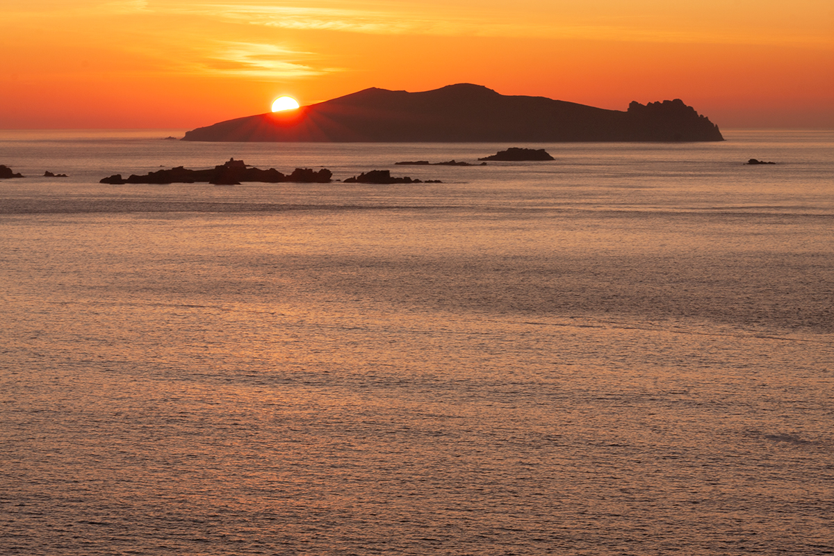 Sun setting over Inis Tuaisceart