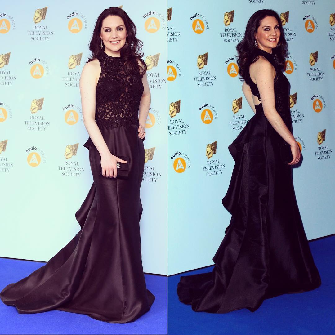 Beautiful Laura Tobin from Good Morning Britain wearing gorgeous Mascara gown