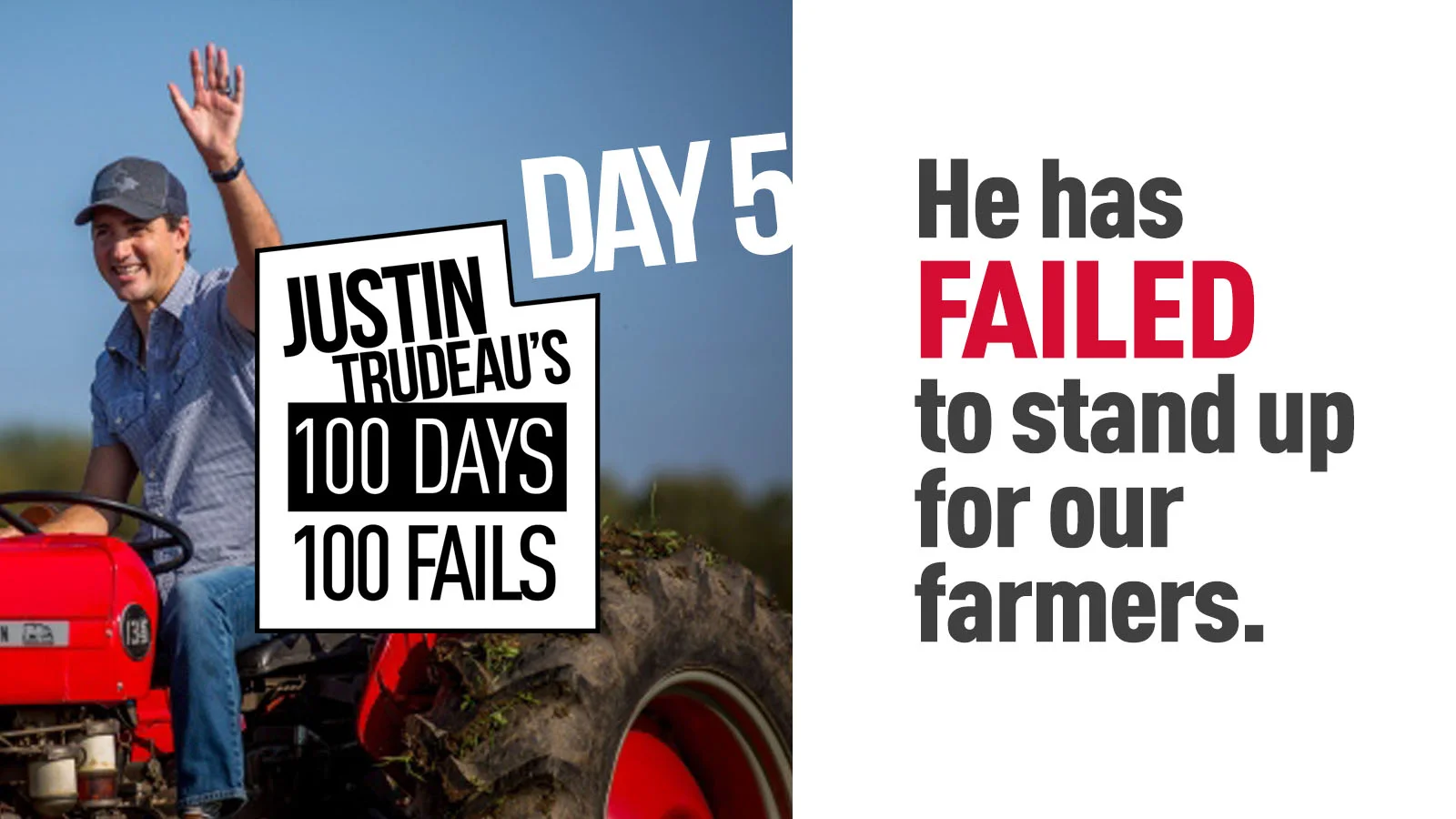 96. Failed to stand up for our farmers