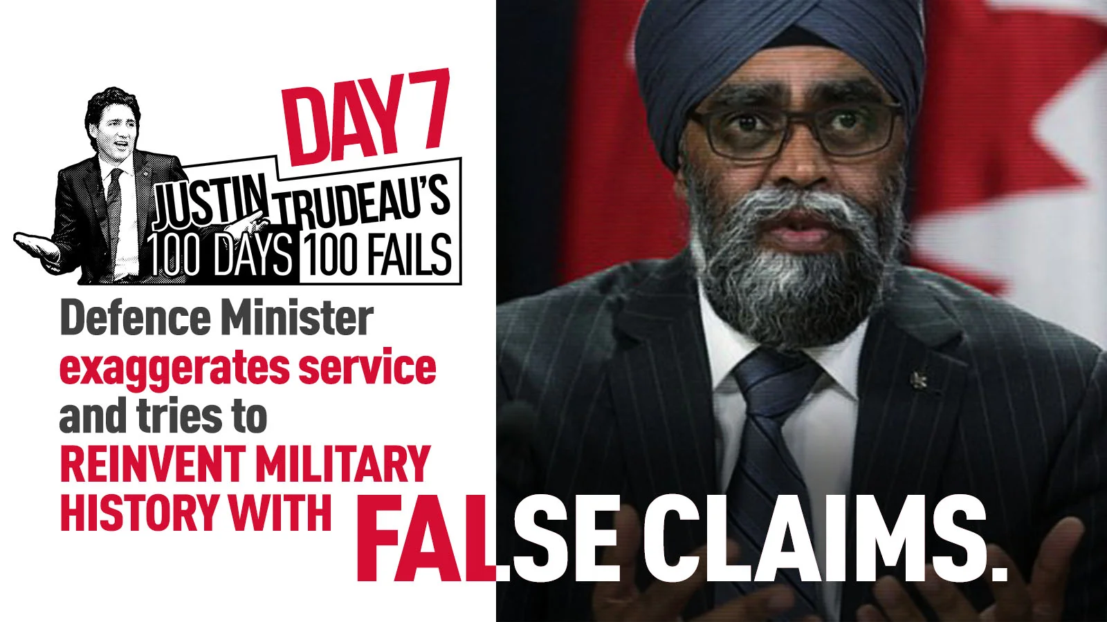 94. Defence minister exaggerates his service and tries to reinvent military history with false claims