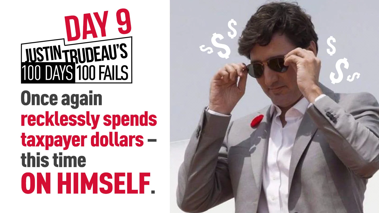 92. He recklessly spends taxpayer dollars on himself
