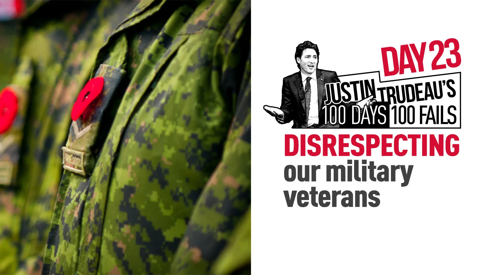 78. He's disrespecting our military veterans