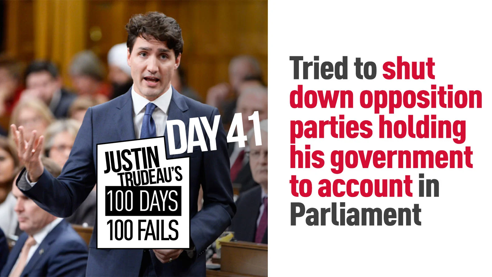 60. He tried to shut down opposition parties holding his government to account in Parliament