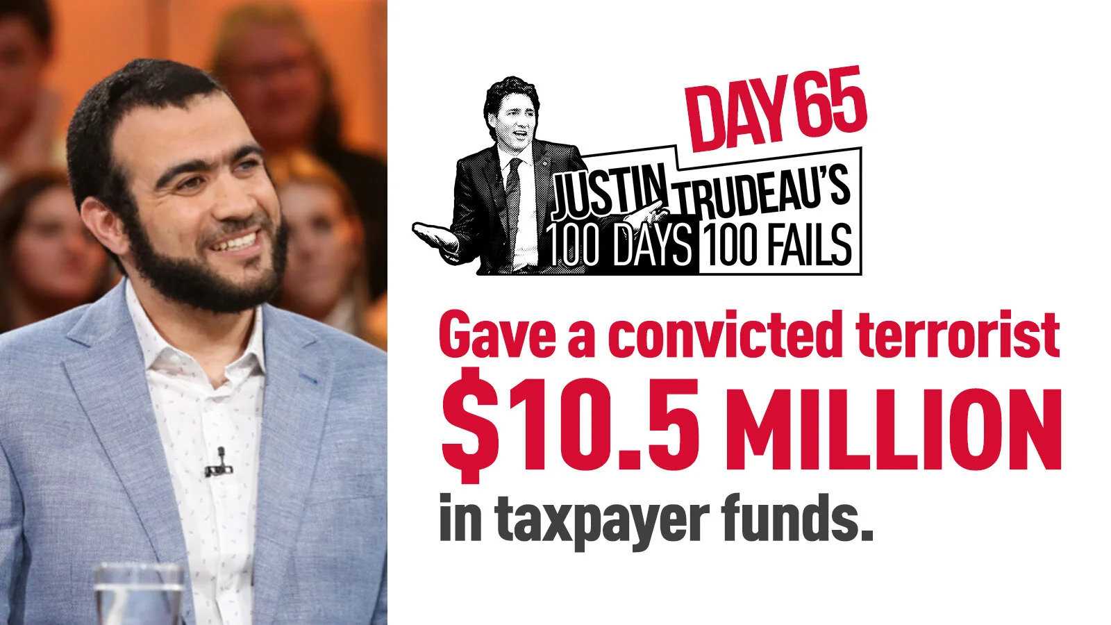 36. He gave a convicted terrorist $10.5 million in taxpayer funds