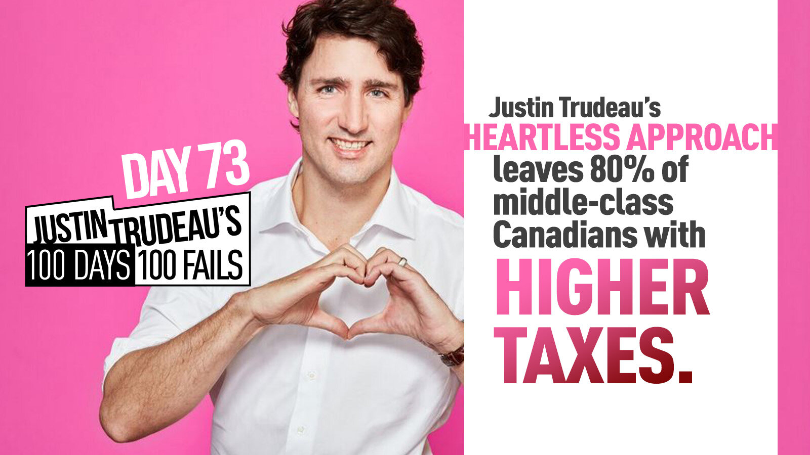 28. He leaves 80% of middle-class Canadians with higher taxes