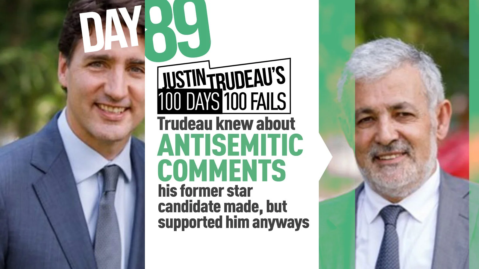 12. He know about antisemetic comments his former star candidate made, but supported him anyways