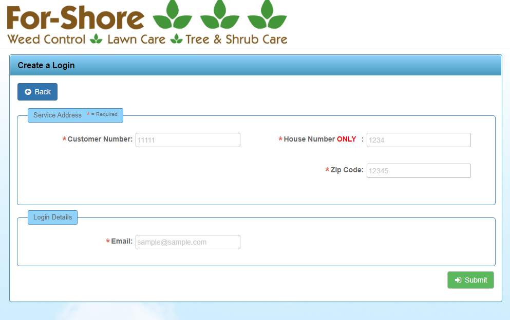 Customer Login — ForShore Weed Control
