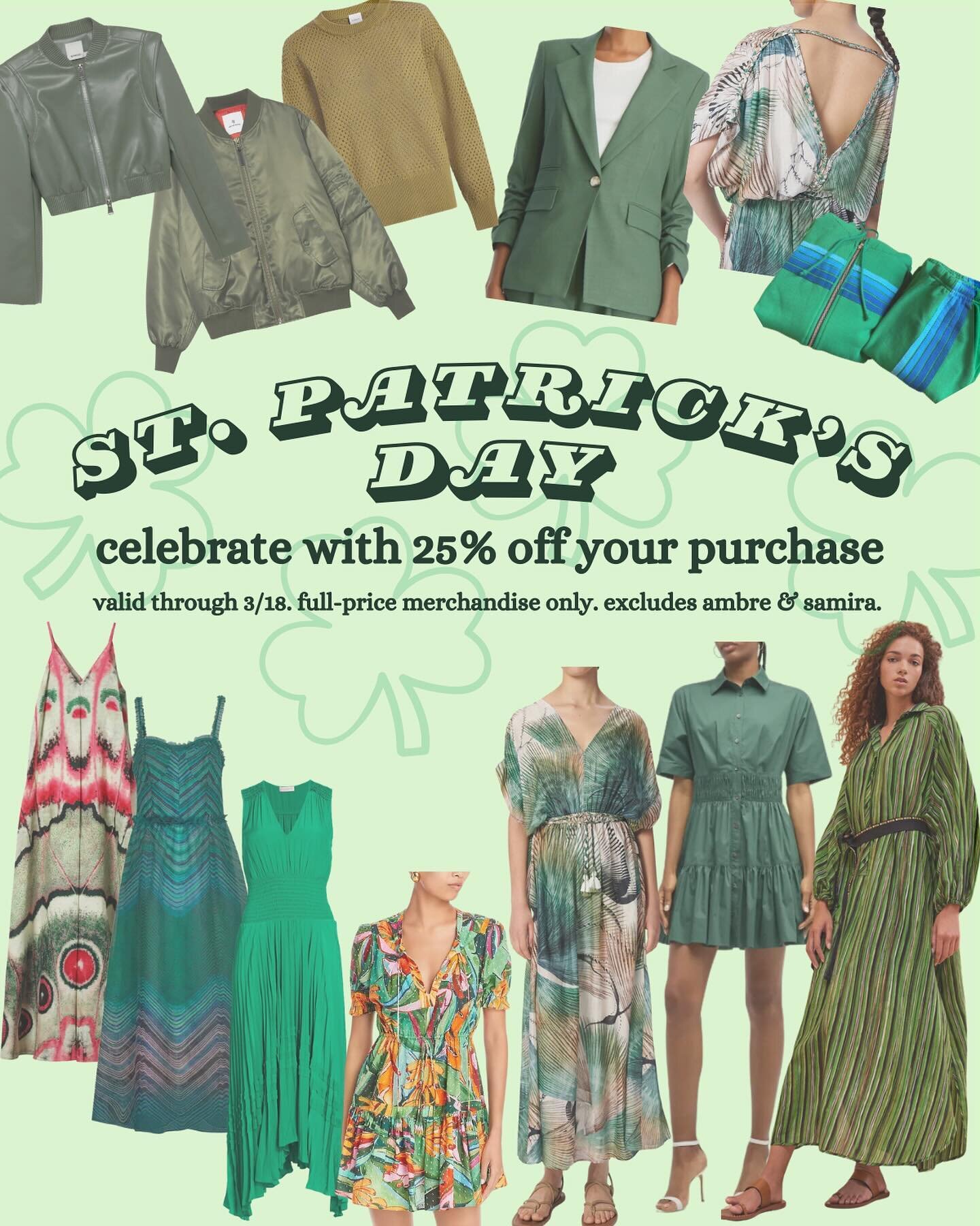 Happy St. Patrick&rsquo;s Day! // celebrate with 25% off now through Monday 💚🍀

#shoplocal