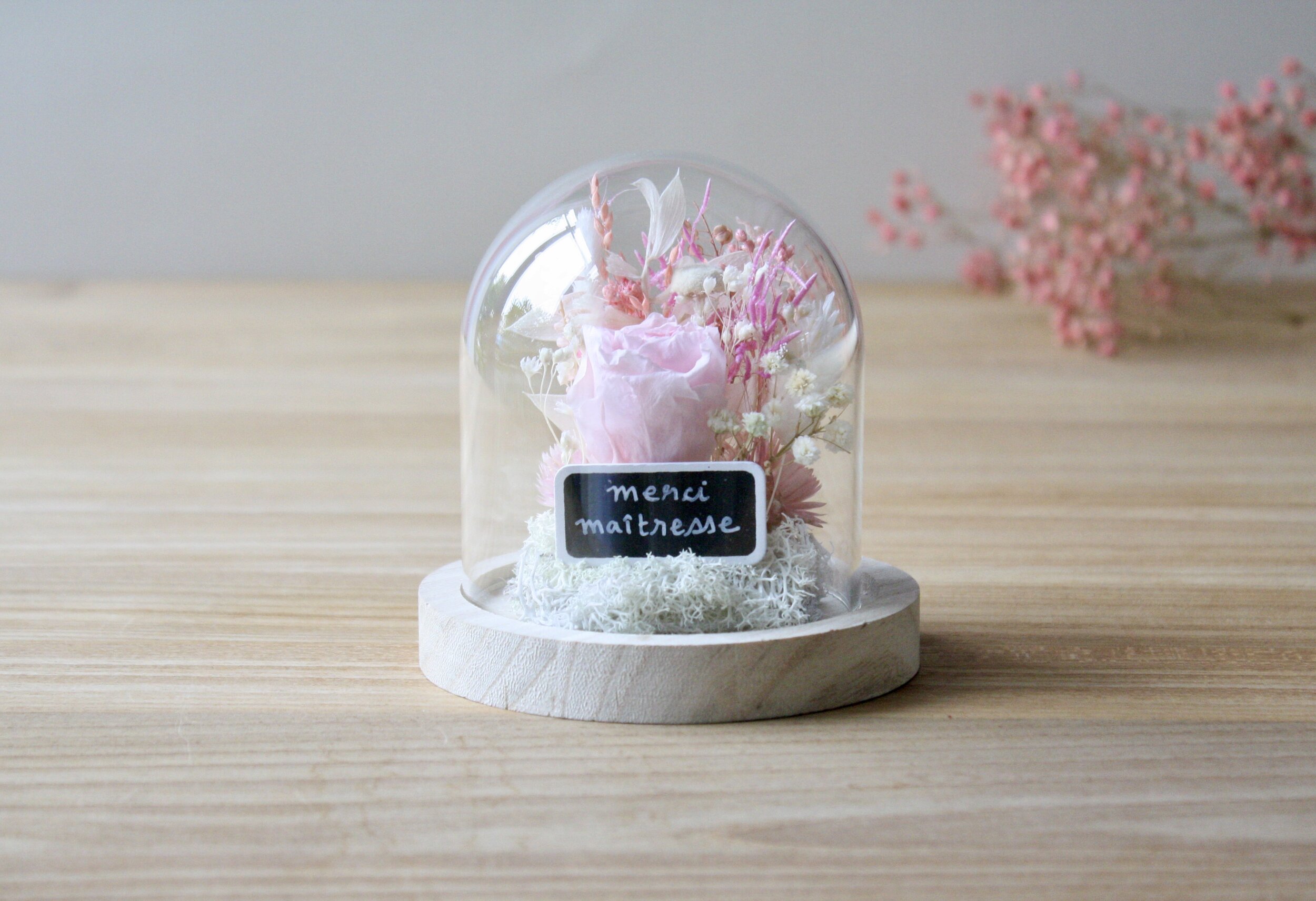 Cloche florale - ardoise à personnaliser