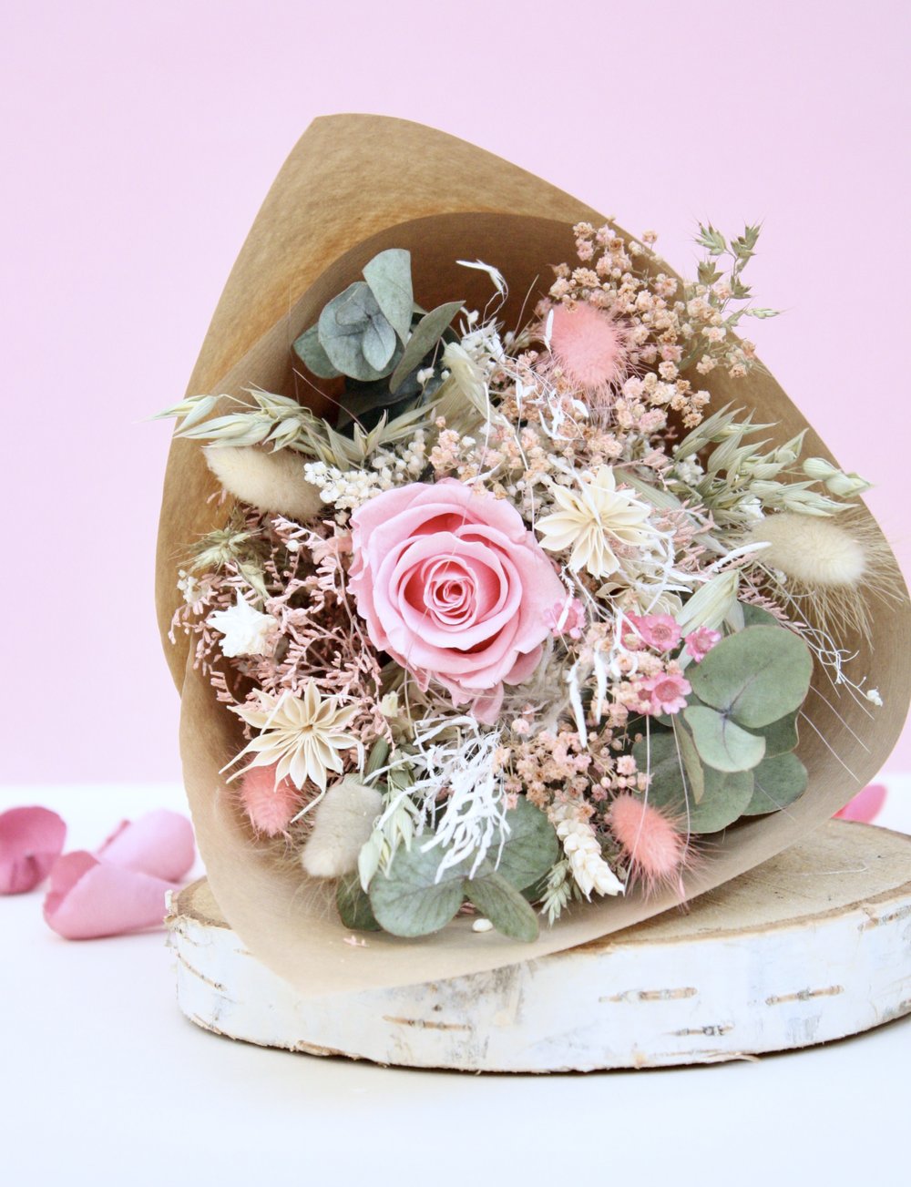 Bouquets Fleurs Séchées Roses éternelles Saint Valentin — Passiflore