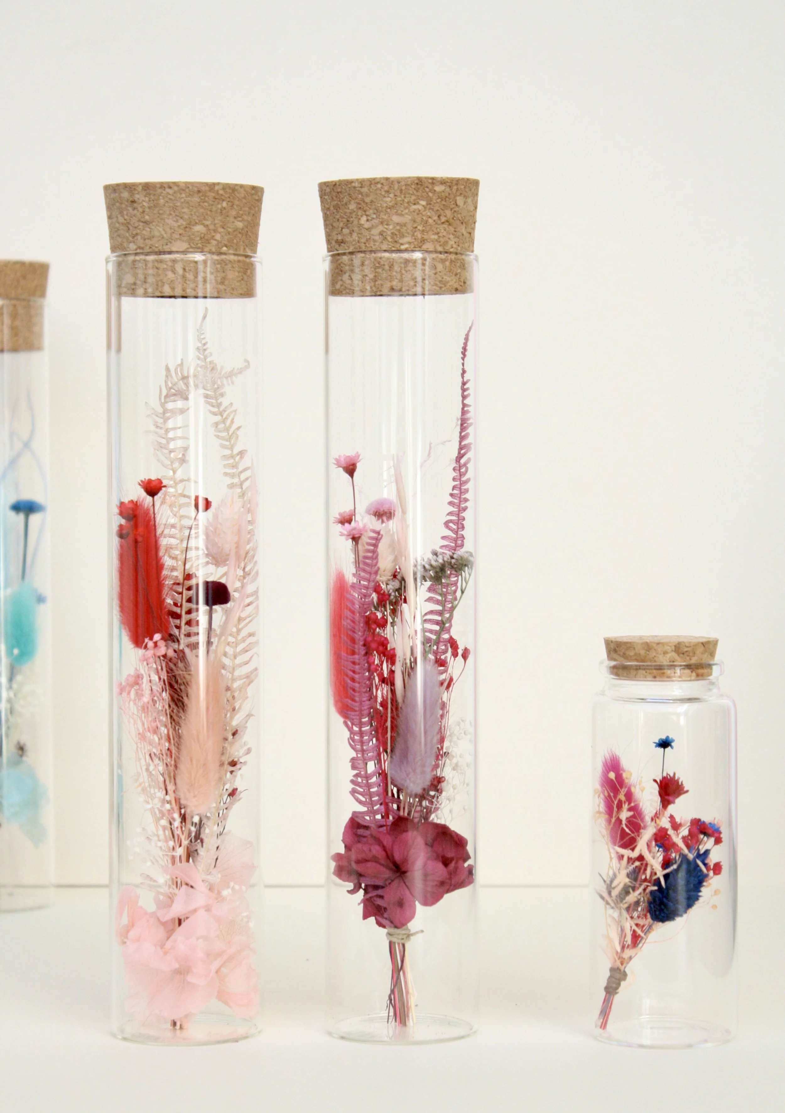 fiole fleurs sechees grande taille