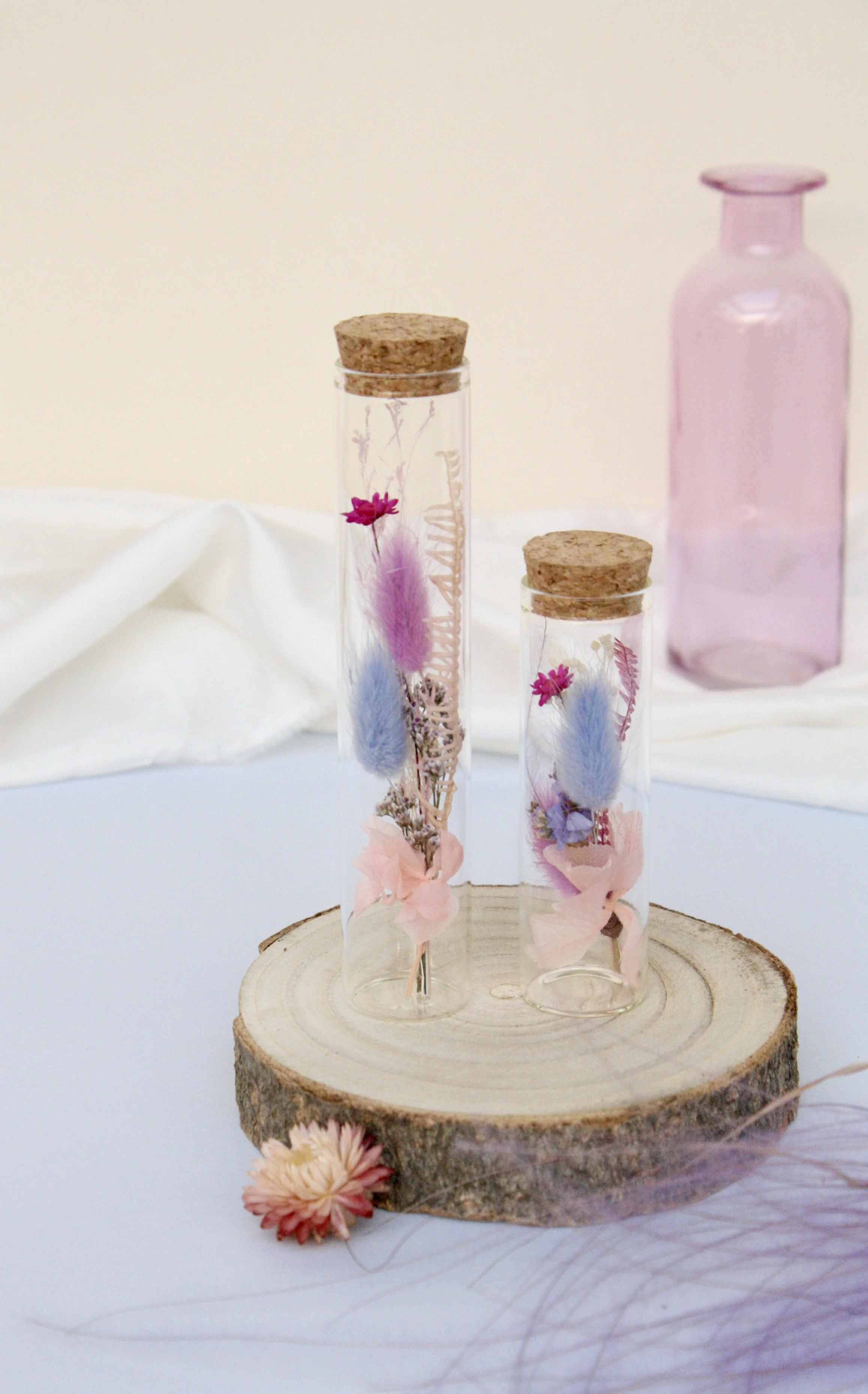 fiole fleurs séchées sweet dreams bleu violet