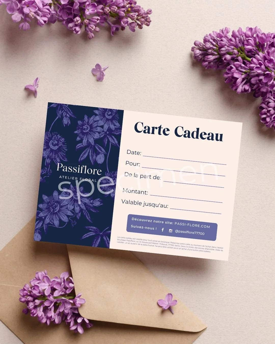 Carte Cadeau Passiflore