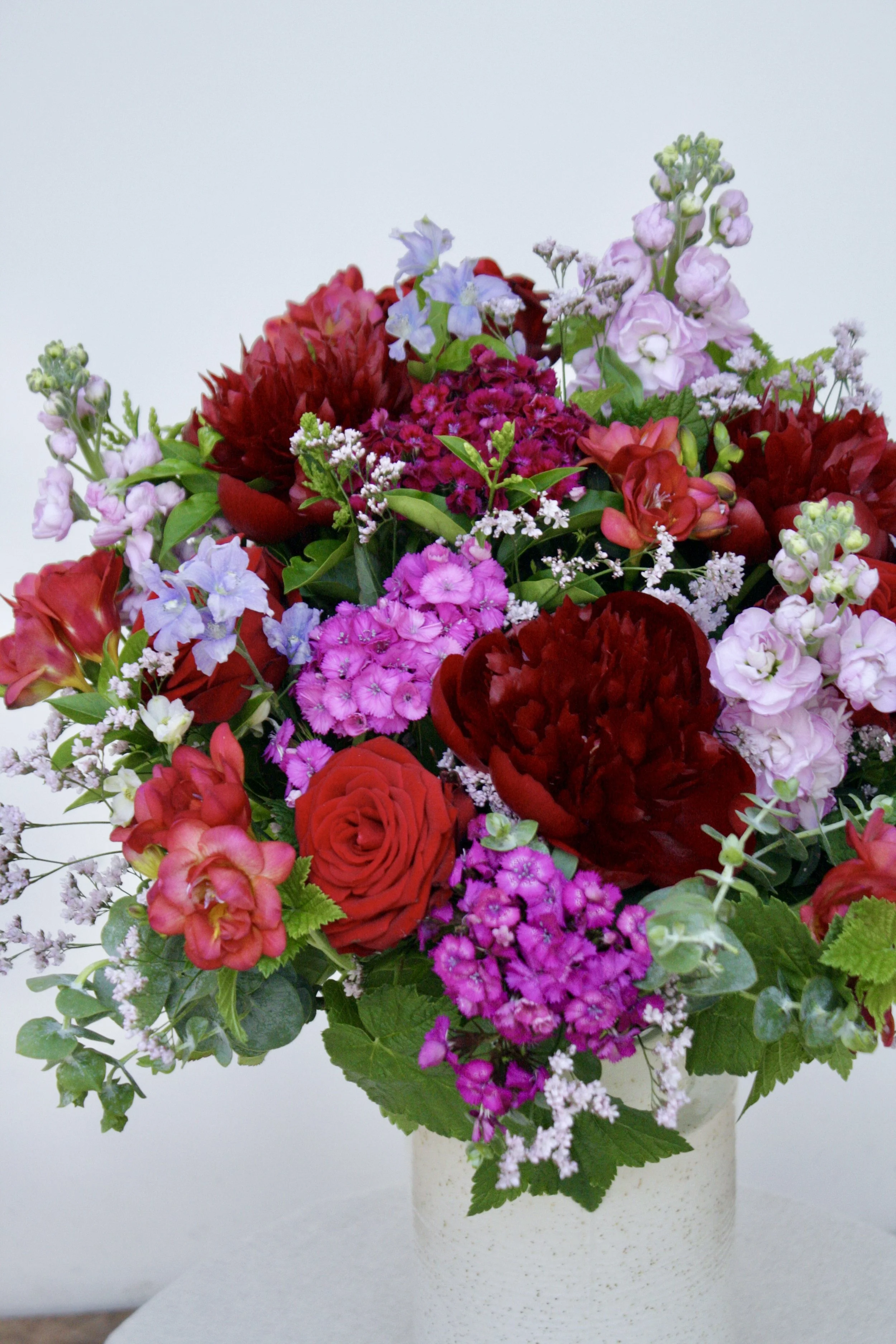 bouquet amour fête des mères livraison rouge pivoines roses