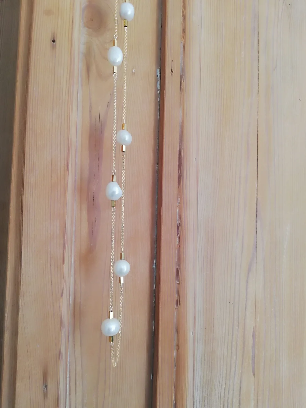 Collier Sautoir Perles De Culture Baroques – 85cm, Fait Main, France