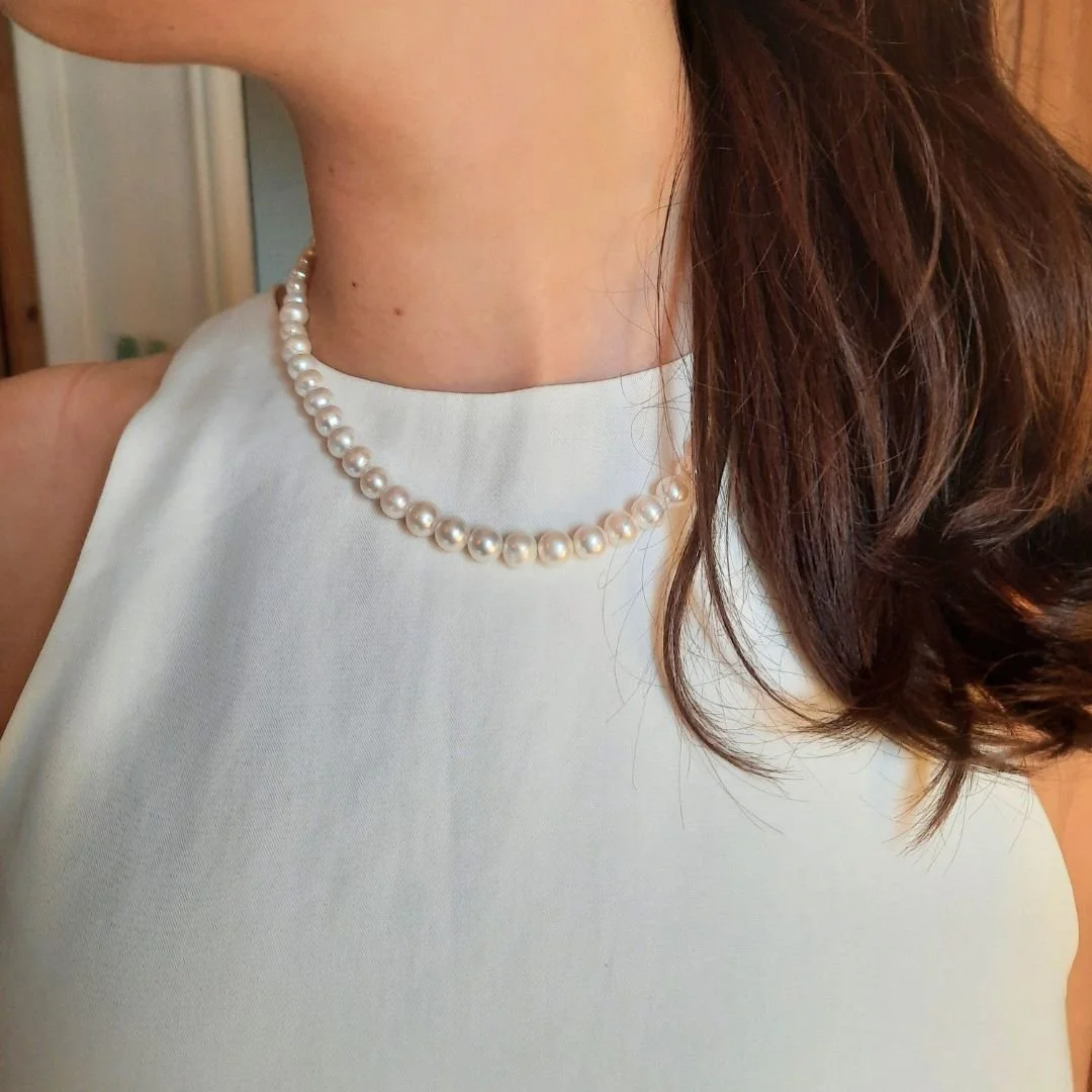 Collier De Perles Baroques D'eau Douce - Petites Perles Blanches - Occasion élégant