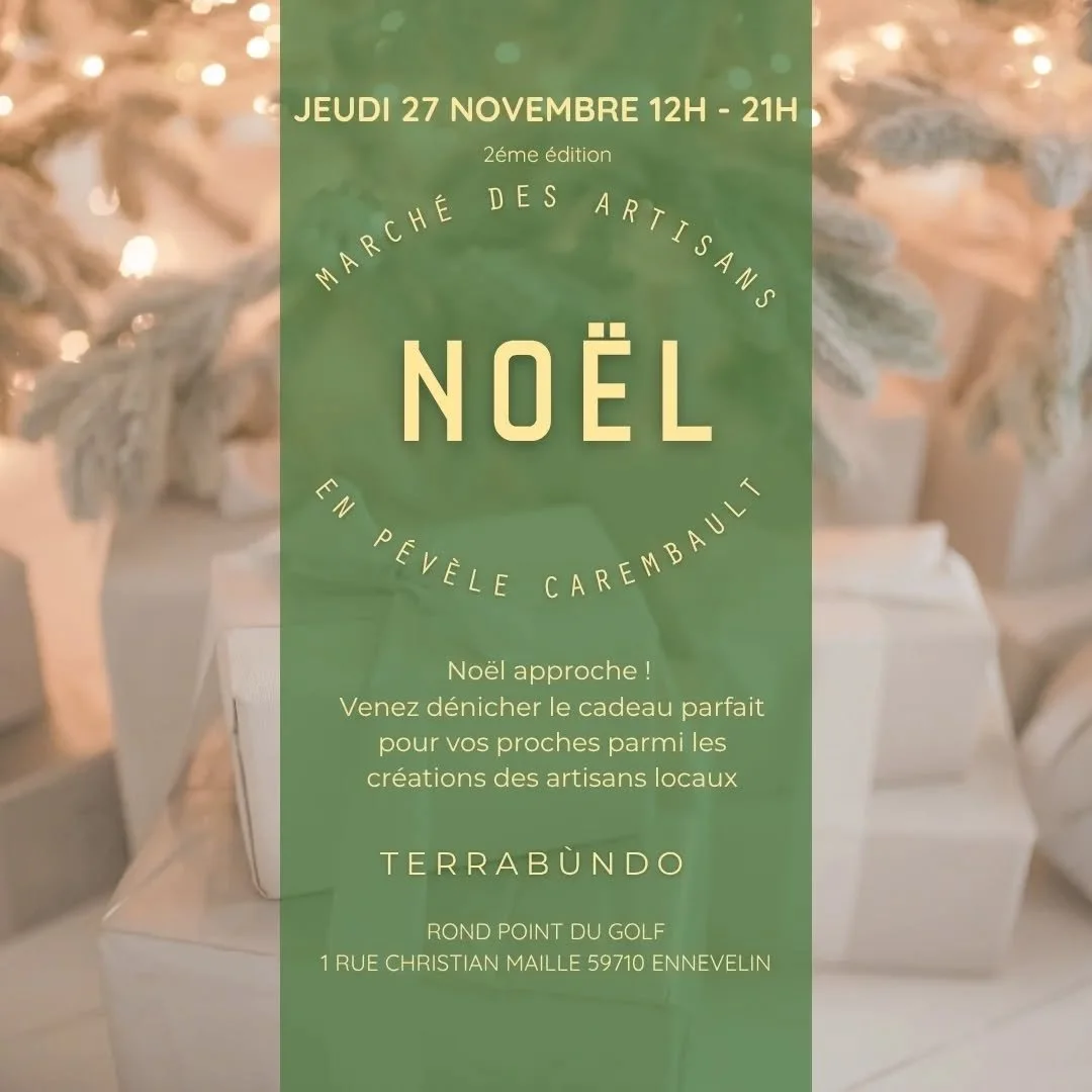 No&euml;l en P&eacute;v&egrave;le &agrave; Terrab&ugrave;ndo&nbsp;Jeudi 27 novembre 2025 
🎄 C'est l'&eacute;v&egrave;nement incontournable pour pr&eacute;parer No&euml;l autrement 
⭐️Terrab&ugrave;ndo vous ouvre ses portes pour sa 2&egrave;me &eacut