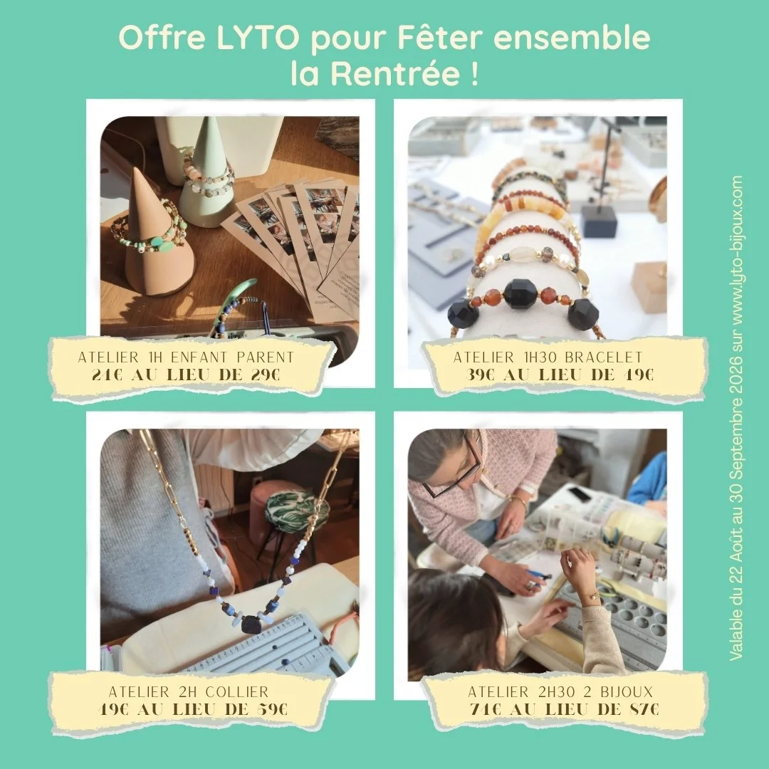 🚨Alerte g&eacute;n&eacute;rale pour la team EVJF, les duos maman-fille et les bandes de copines 💎 
L&rsquo;OFFRE ATELIERS FAIT SON GRAND RETOUR POUR LA RENTR&Eacute;E ! 
Parce que la rentr&eacute;e est le moment parfait pour se retrouver, partager 