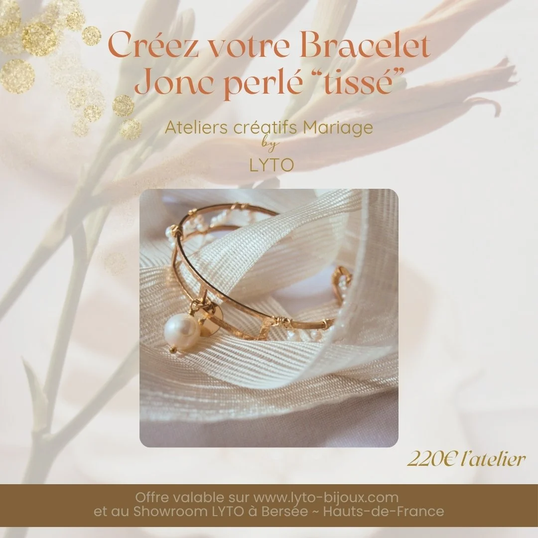 Atelier Mariage 2h30 Création Bracelet Manchette en Perles de Culture et Pierres Naturelles