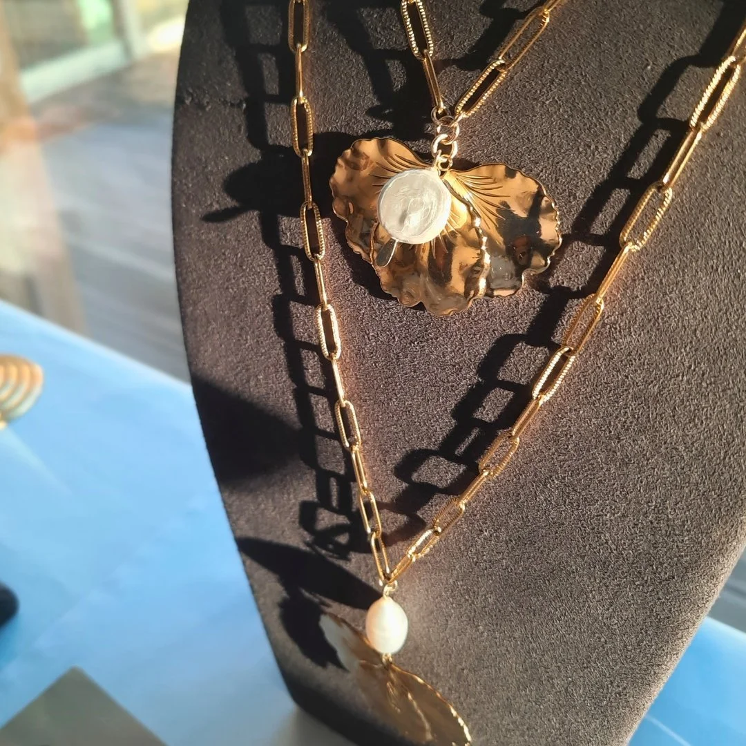 Collier Long De Perles Ambre - Alliage, Style Bohème - Occasion