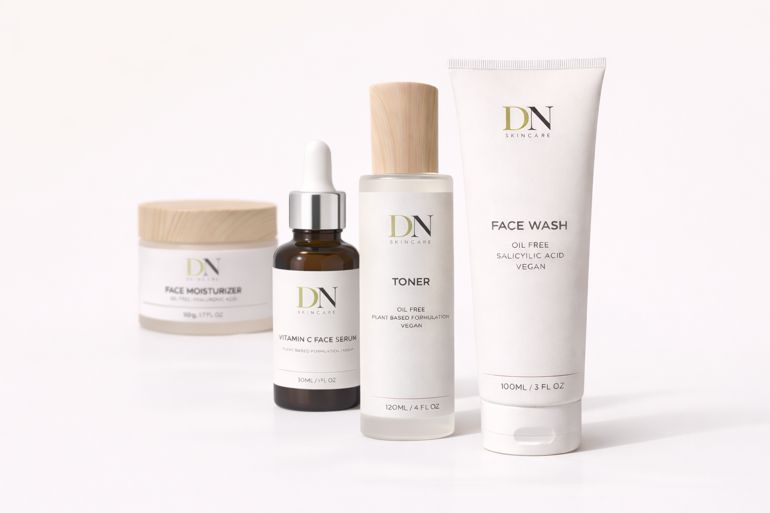 Face Wash, Toner, Serum + Moisturizer Bundle