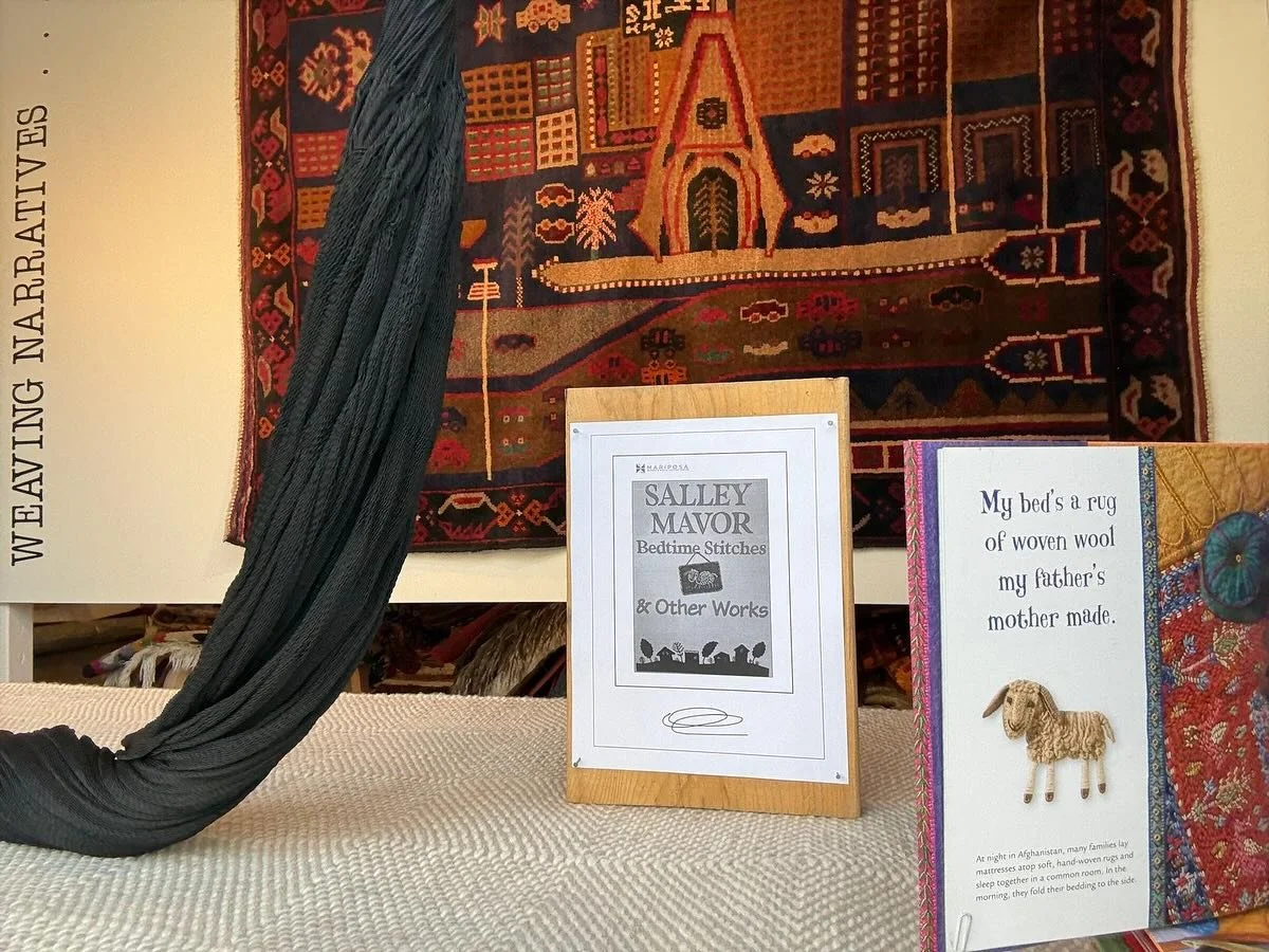 Celebrating Salley Mavor l weaver of narratives. 

Mariposa Museum 8.1 - 11.1 
@salleymavor
@mariposa603
@tribalsrugsbyhand 

#rugs #interiordesign #handmade #weavers #tribalrugs