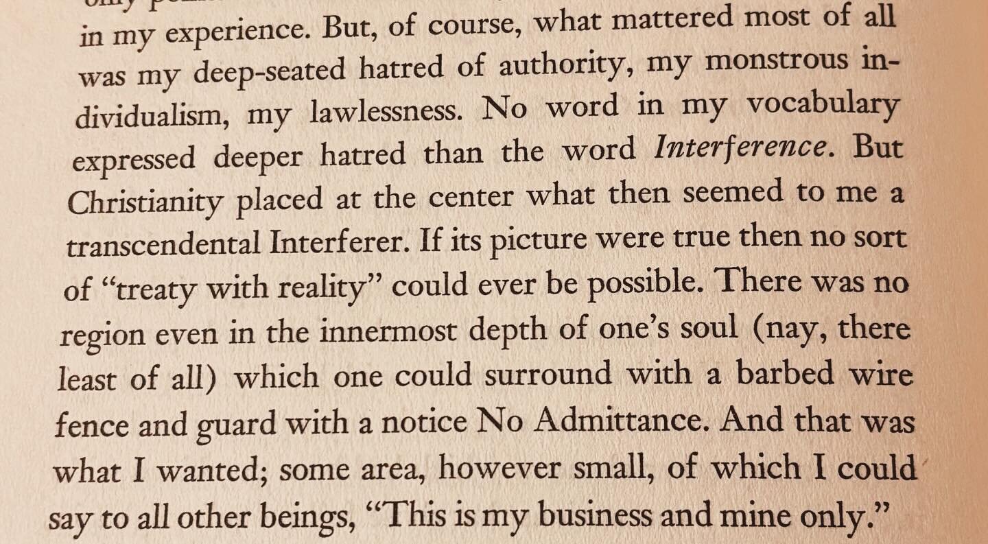 Thinking about the implications of the Incarnation and read these great words from CSLewis on Christ the great Interferer in our lives - for our good!