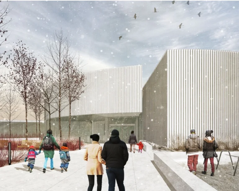 New Museum Architectural Rendering: Entry Plaza – Nyhoff Architecture